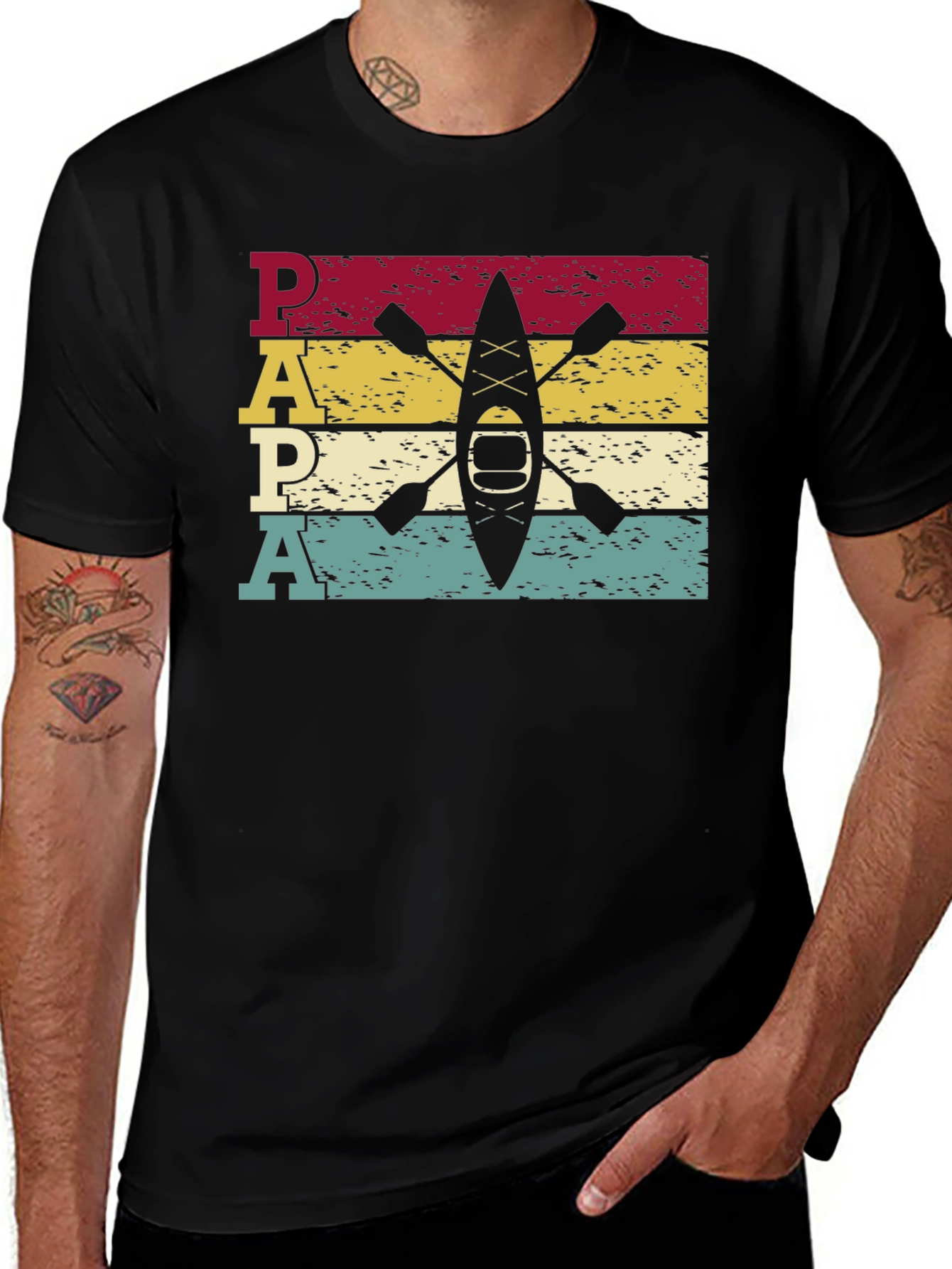 Vintage PAPA Kayak T-Shirt | Retro Boating Tee