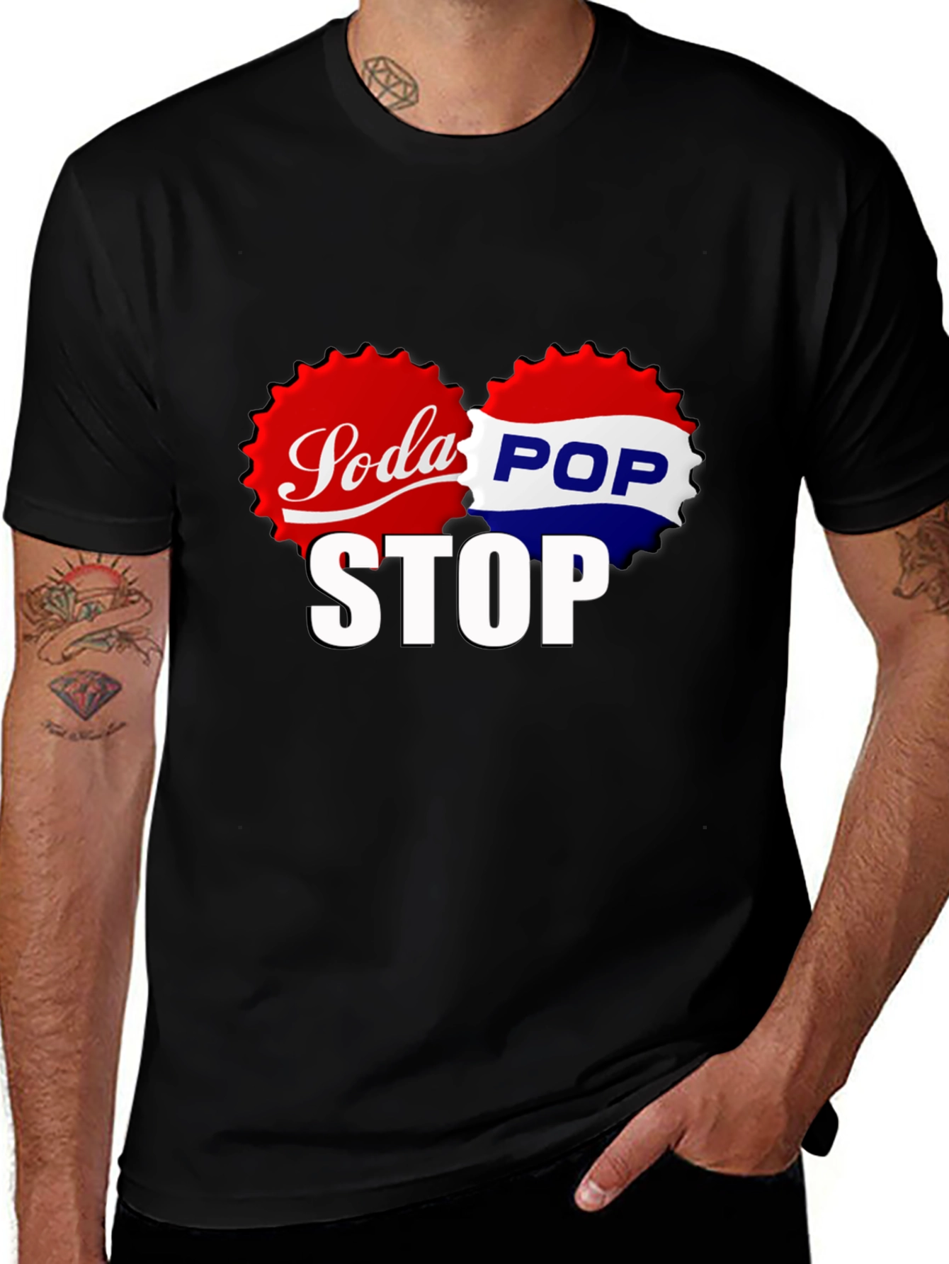 Variant 30 of Soda Pop Stop Black T-Shirt