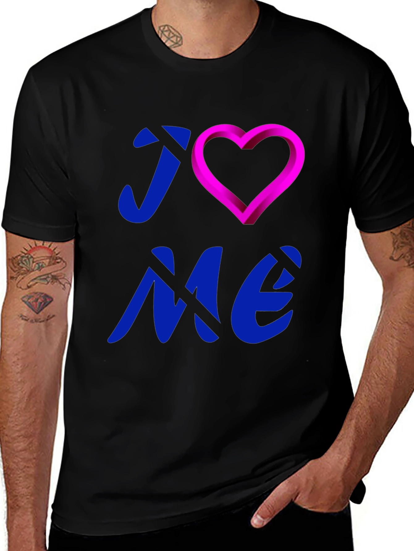 Variant 28 of I Heart Me Black Graphic T-Shirt