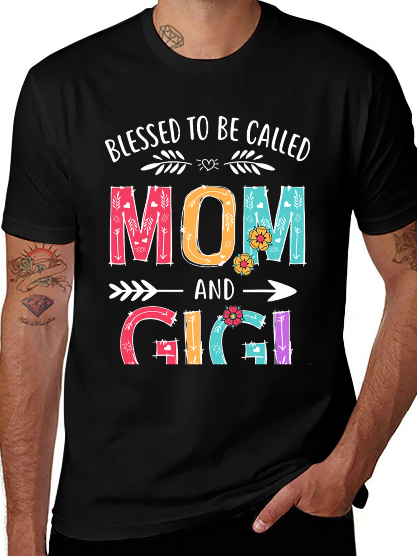 Variant 10 of Blessed To Be Called Mom and Gigi T-Shirt