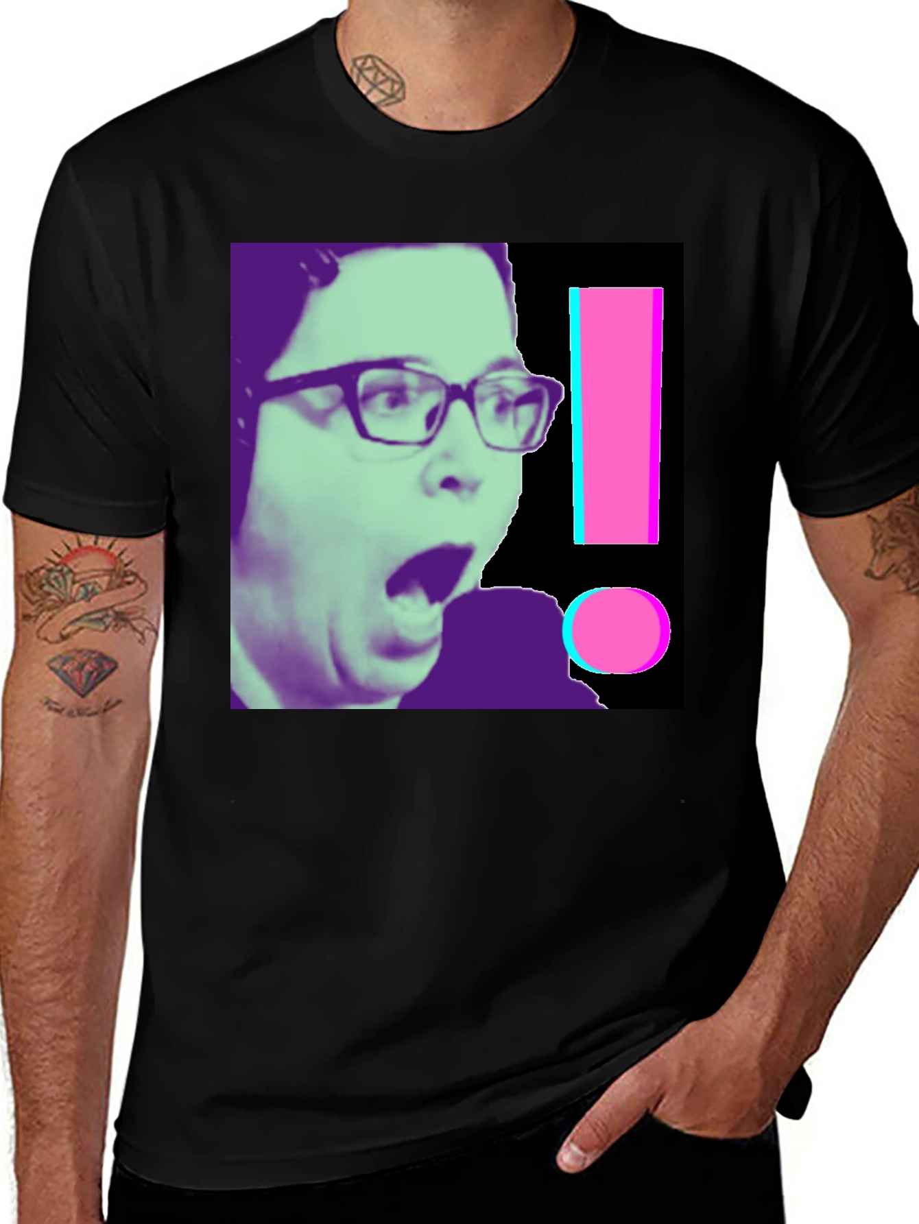 Variant 25 of Shocked Gamer Graphic Tee - Novelty Black T-Shirt