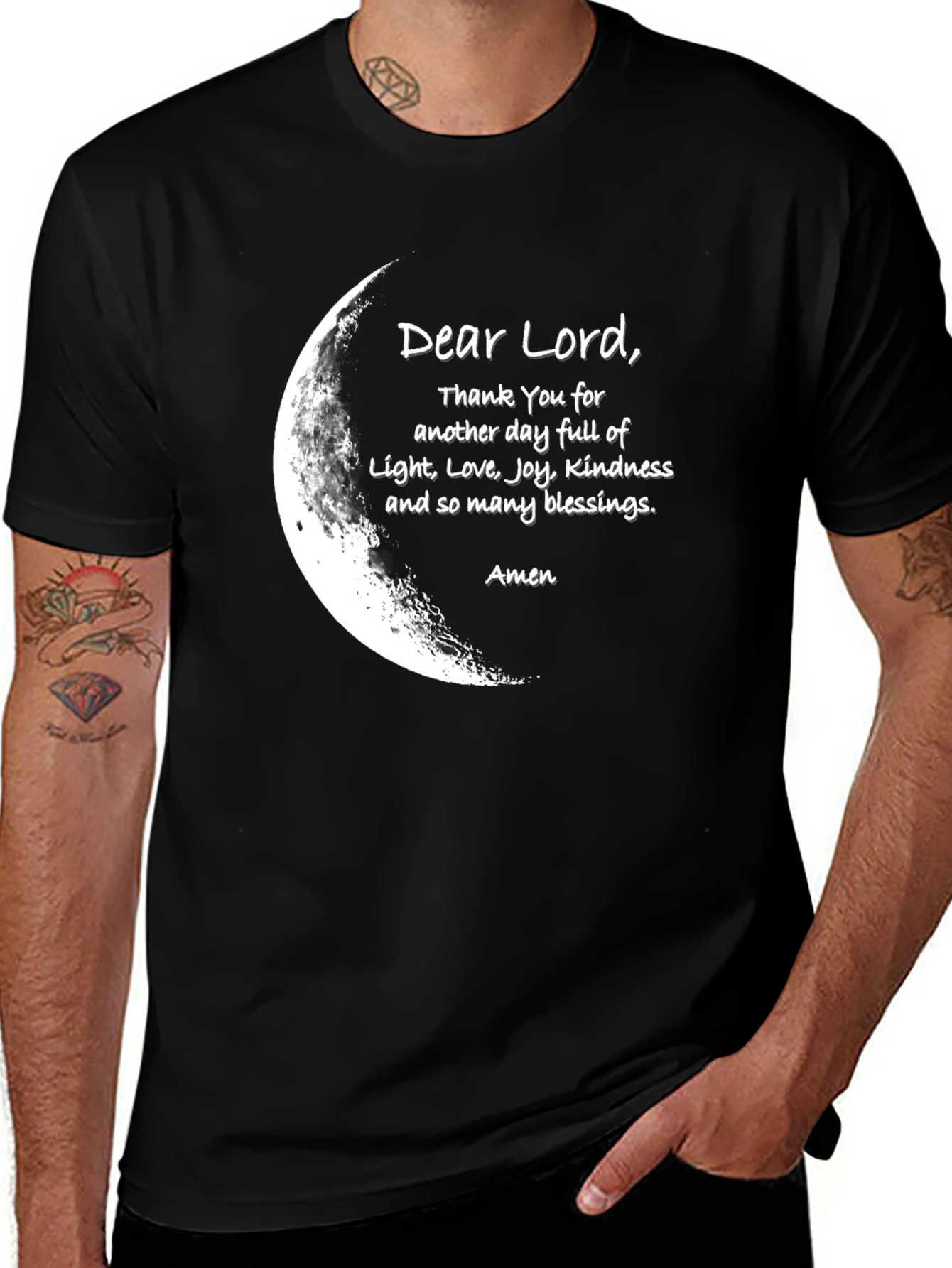 Variant 24 of Dear Lord Prayer Graphic T-Shirt - Black