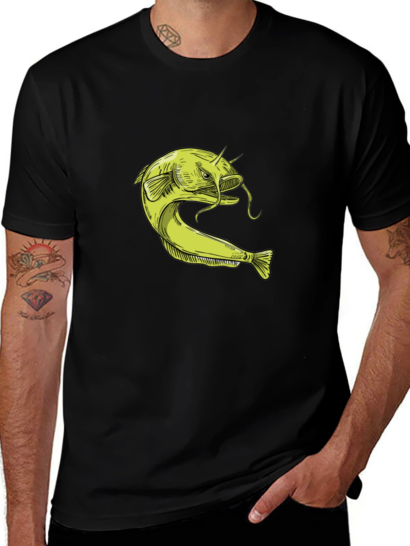 Variant 22 of Catfish Graphic T-Shirt - Unique Fishing Design