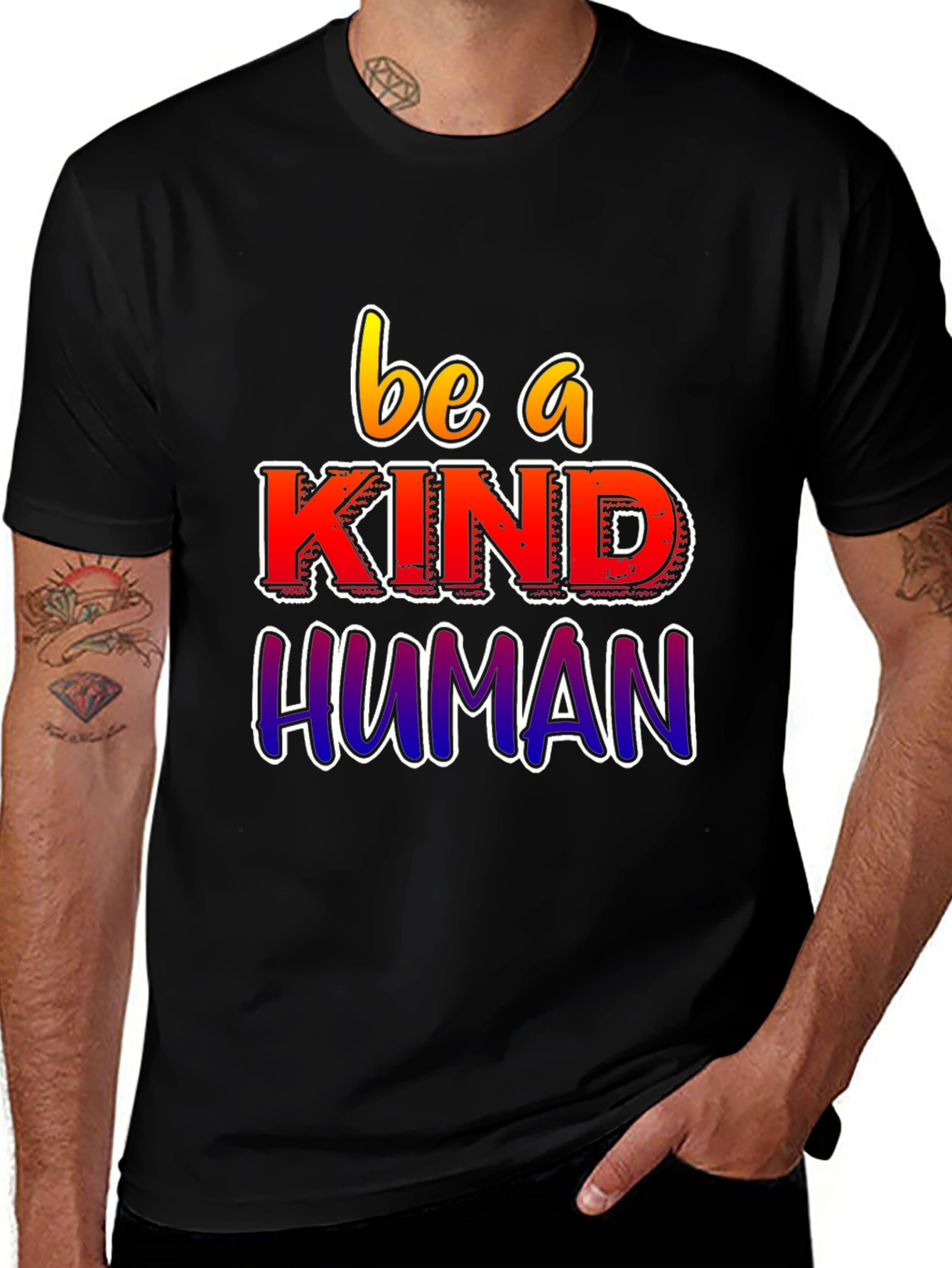 Variant 16 of Be A Kind Human Graphic Tee - Soft Cotton Blend