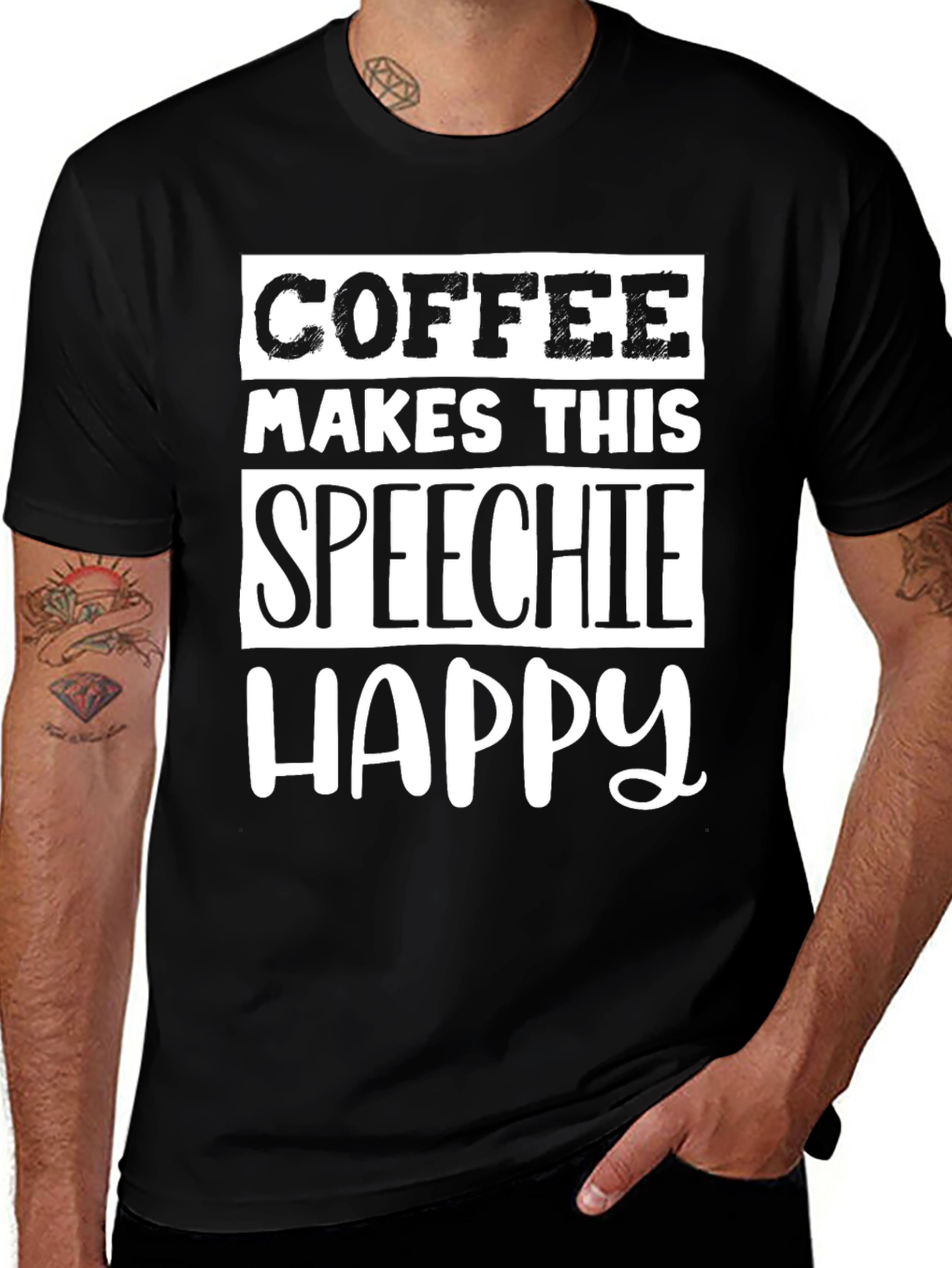 Variant 24 of Coffee Makes This Speechie Happy - Graphic Tee