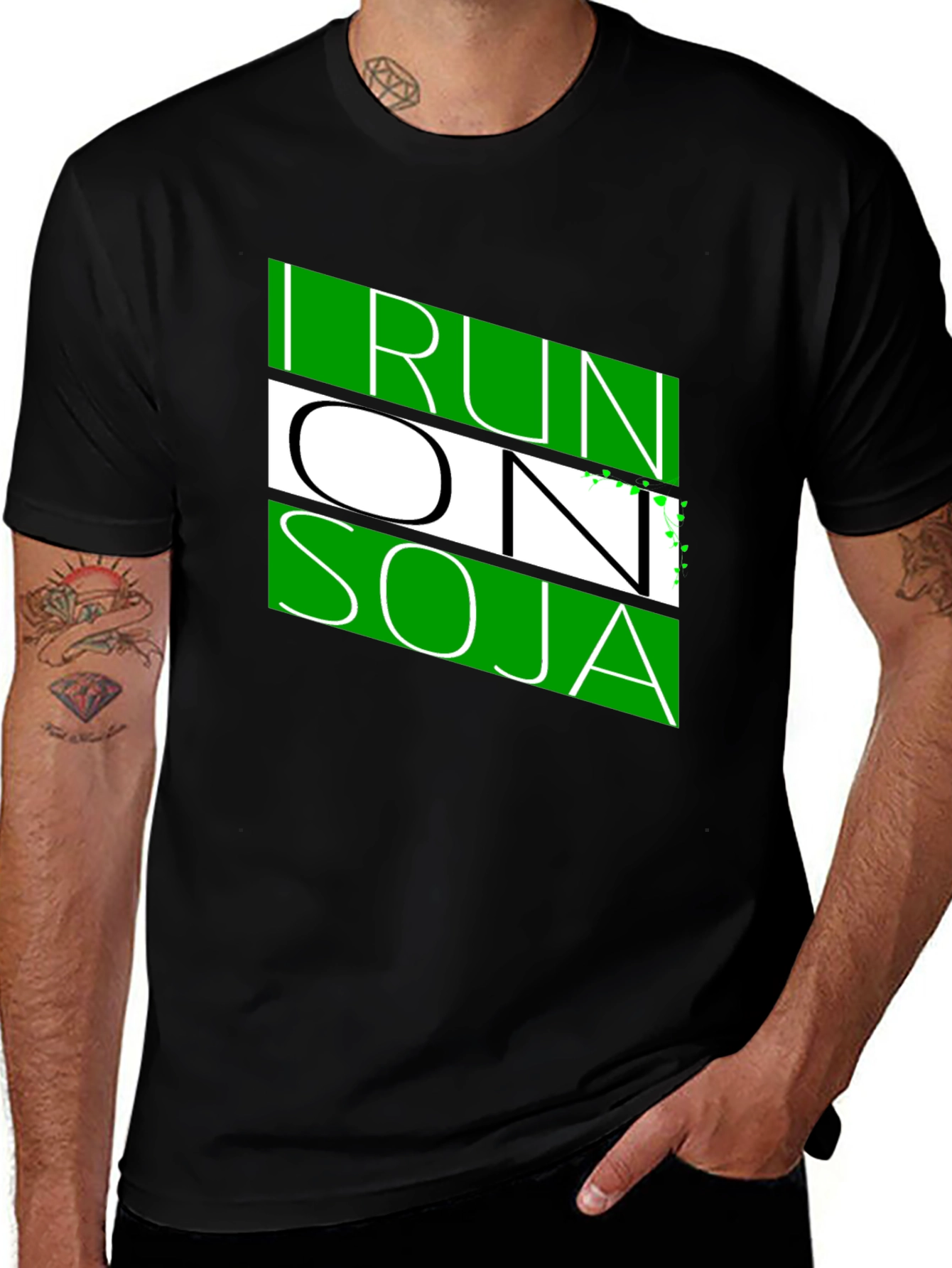 Variant 11 of I Run On Soja Black T-Shirt 