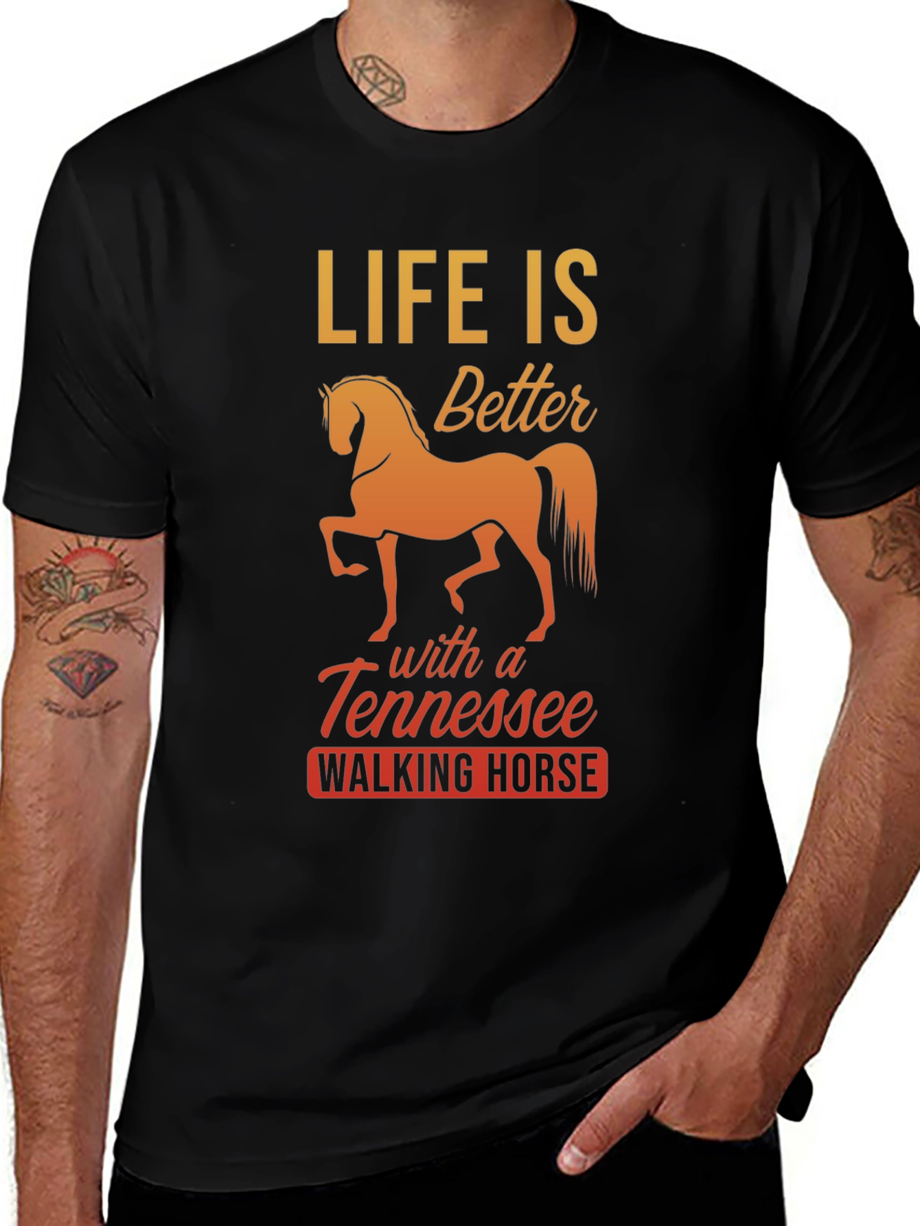 Variant 8 of Life is Better Horse T-Shirt