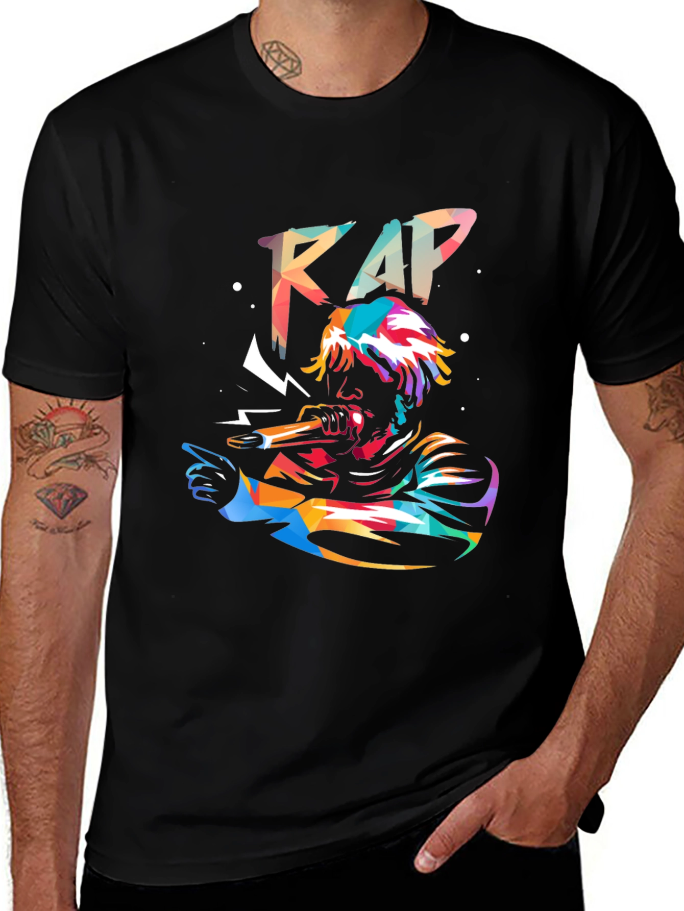 Variant 23 of Colorful Rap Music T-Shirt
