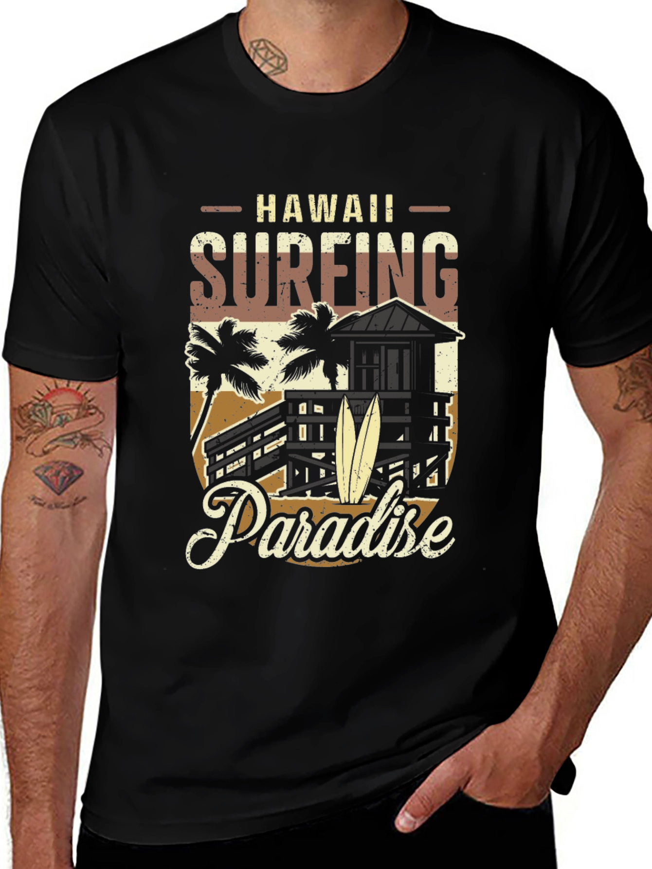 Variant 28 of Hawaii Surfing Paradise Graphic Tee