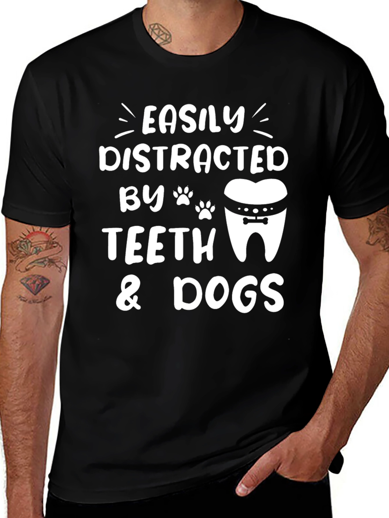 Variant 18 of Easily Distracted by Teeth & Dogs T-Shirt