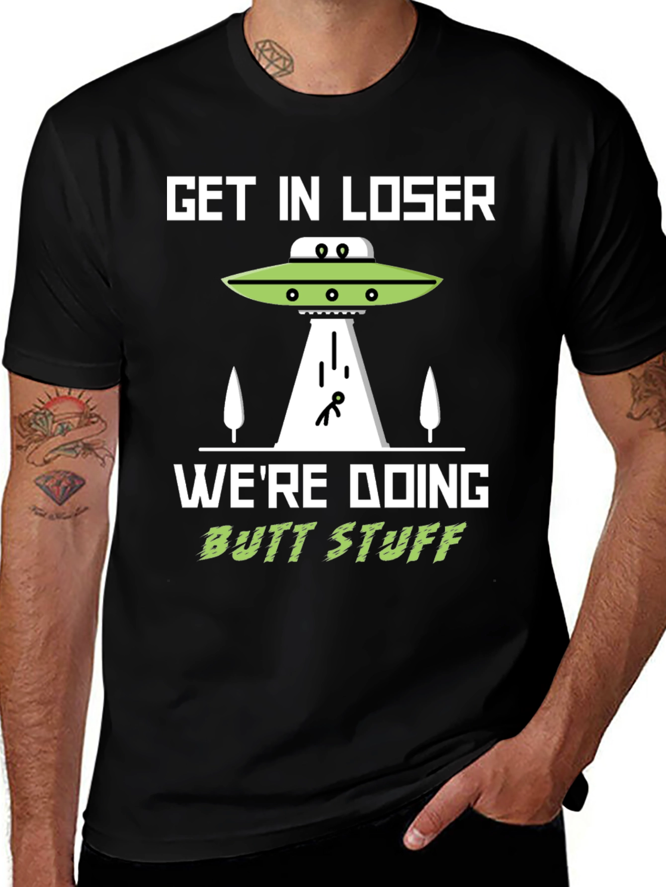 Variant 14 of Get In Loser Alien Abduction T-Shirt