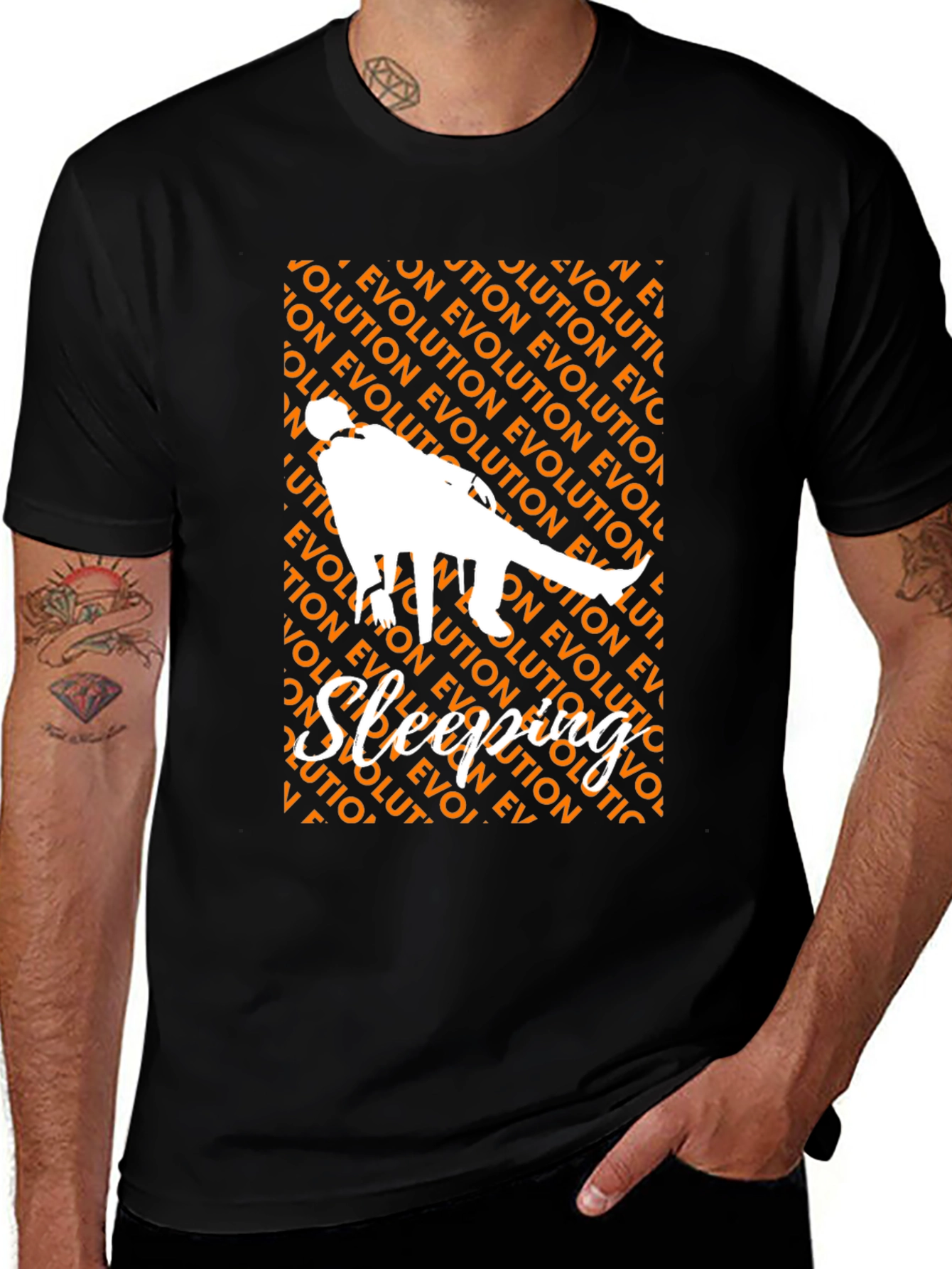 Variant 8 of Evolution Sleeping T-Shirt