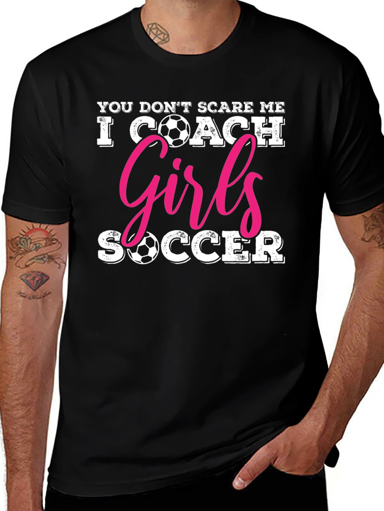 Variant 11 of You Don't Scare Me I Coach Girls Soccer T-Shirt