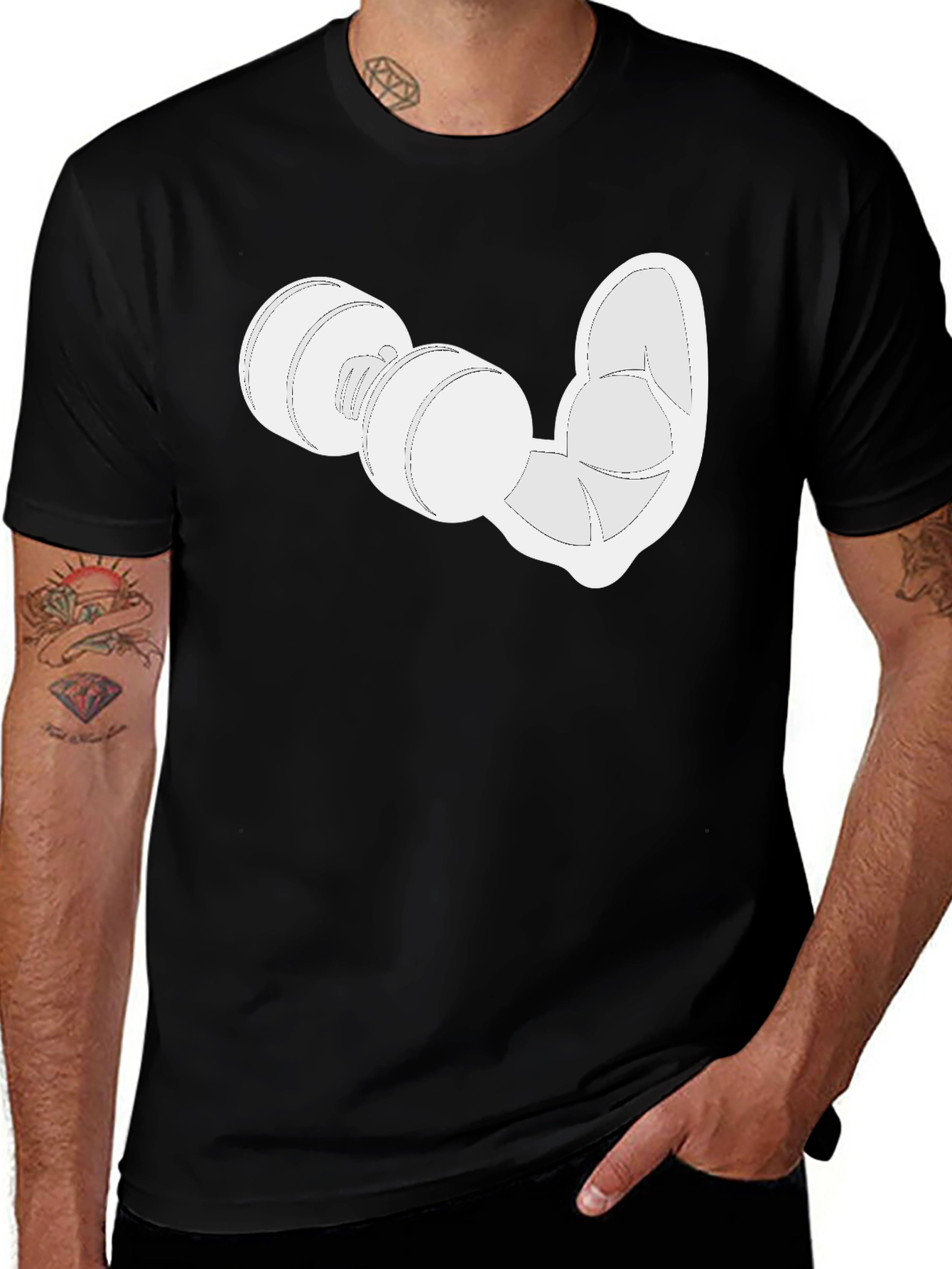 Variant 30 of Funny Gym Graphic T-Shirt - Black
