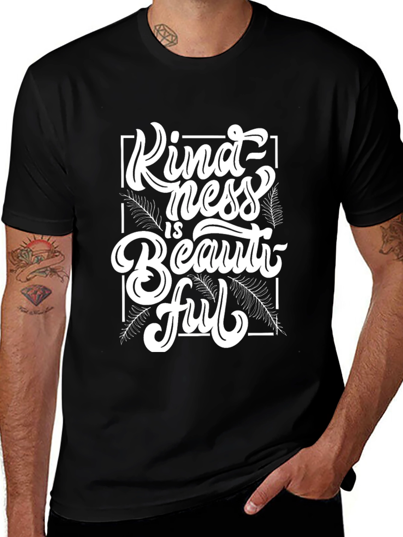 Variant 14 of Kindness is Beautiful Black T-Shirt
