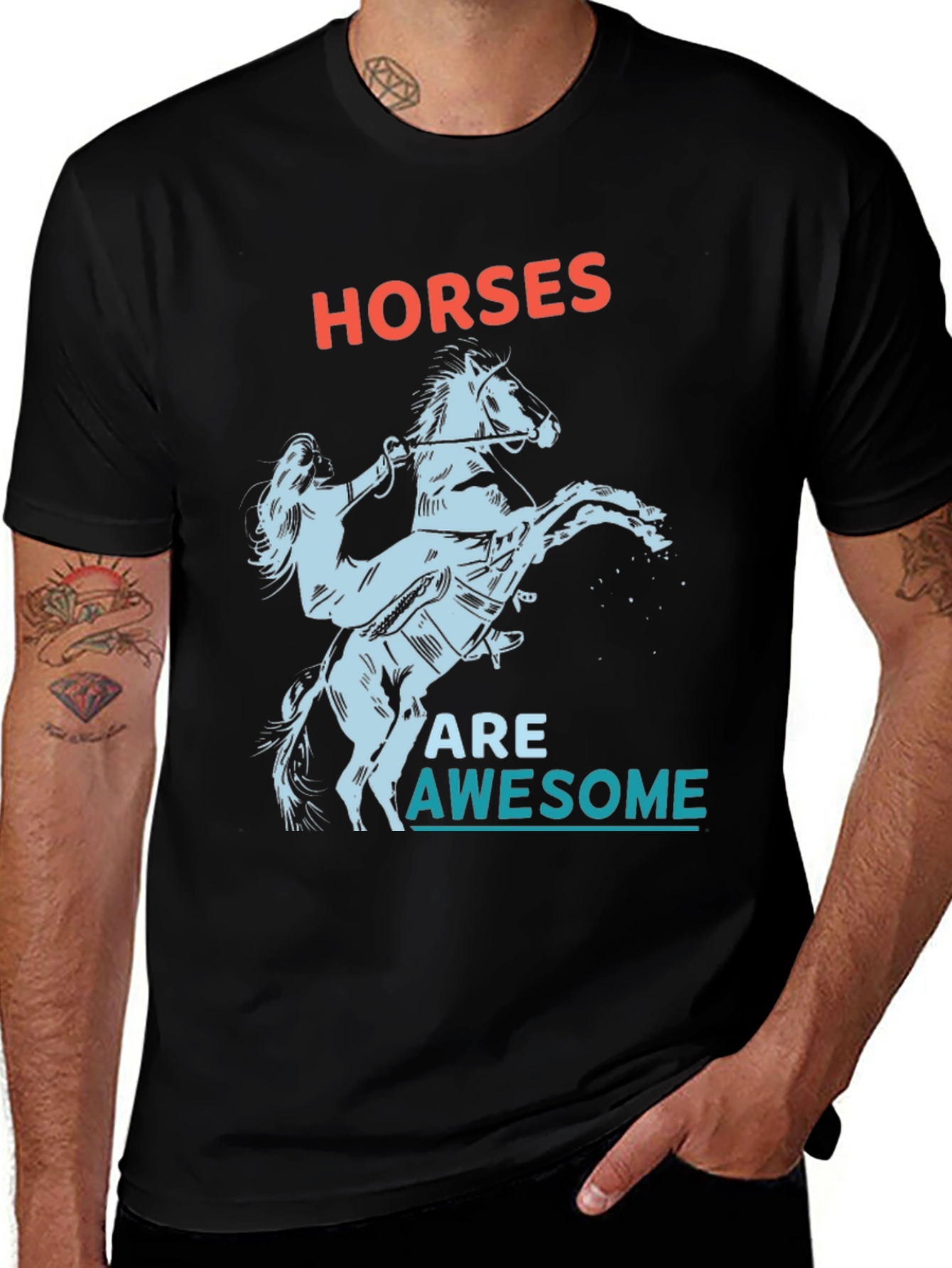 Variant 30 of Horses Are Awesome Graphic T-Shirt