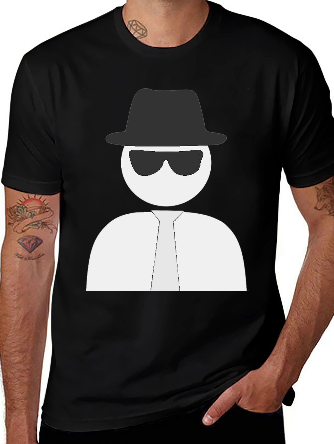 Mystery Man Graphic Tee - Cool & Quirky Design
