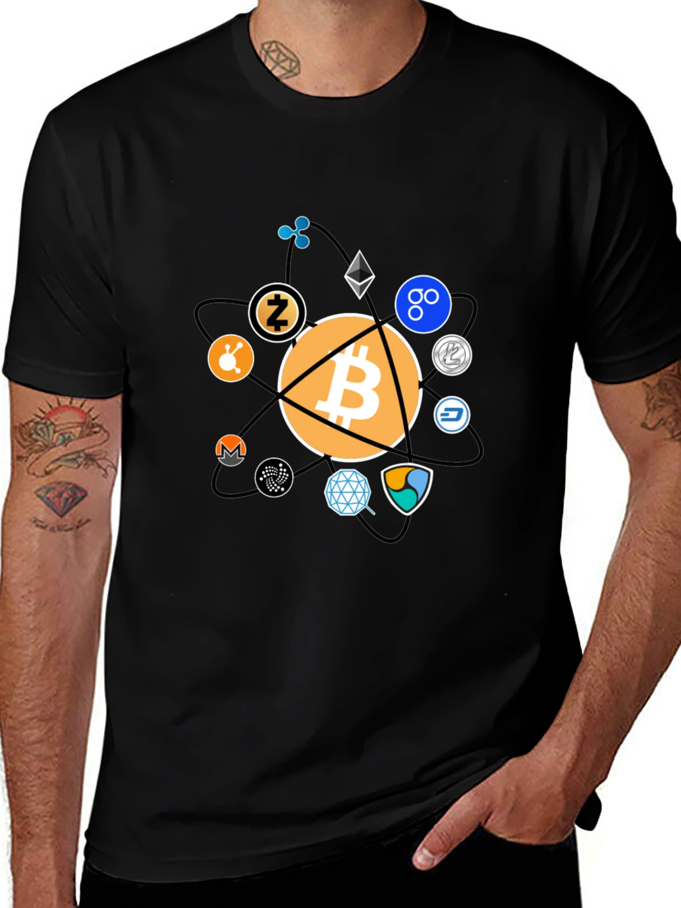 Crypto Lover T-Shirt Bitcoin and Altcoin Design