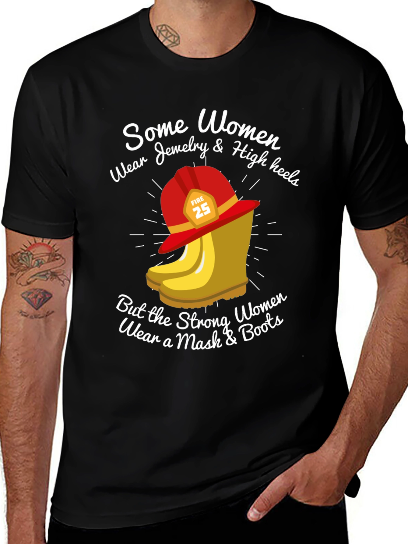 Variant 4 of Strong Women Firefighter T-Shirt