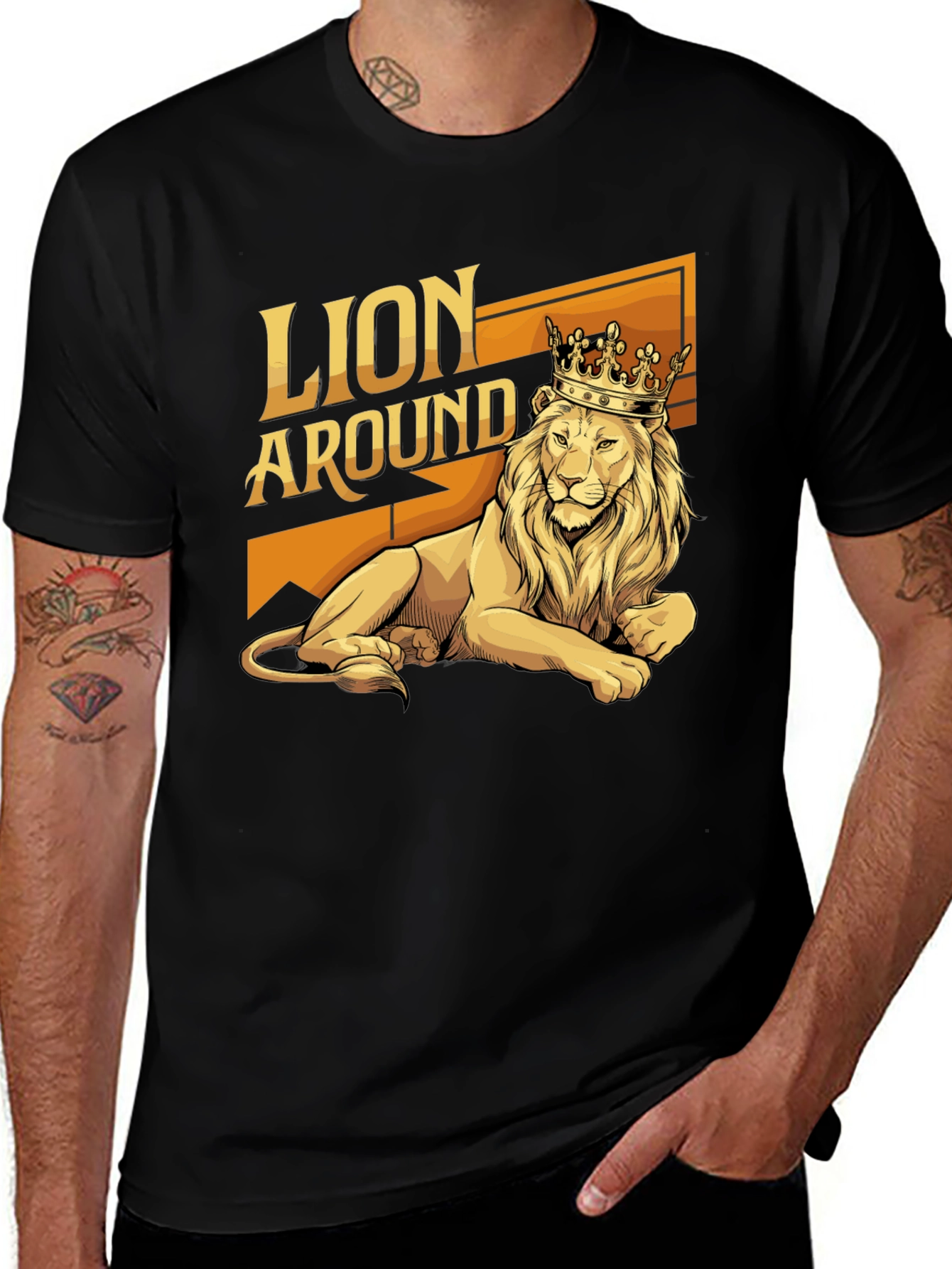 Variant 3 of Lion Around T-Shirt - King of the Jungle Graphic Tee
