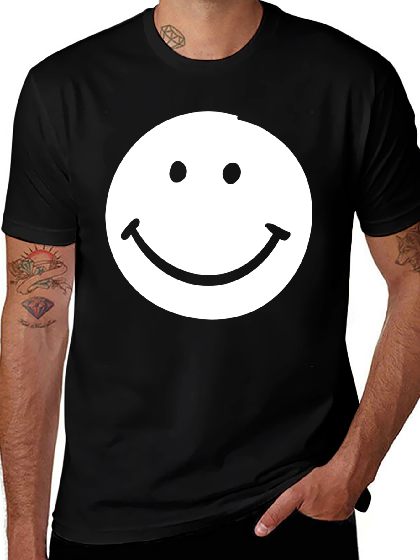 Variant 7 of Smiley Face Graphic Tee - Classic Comfort
