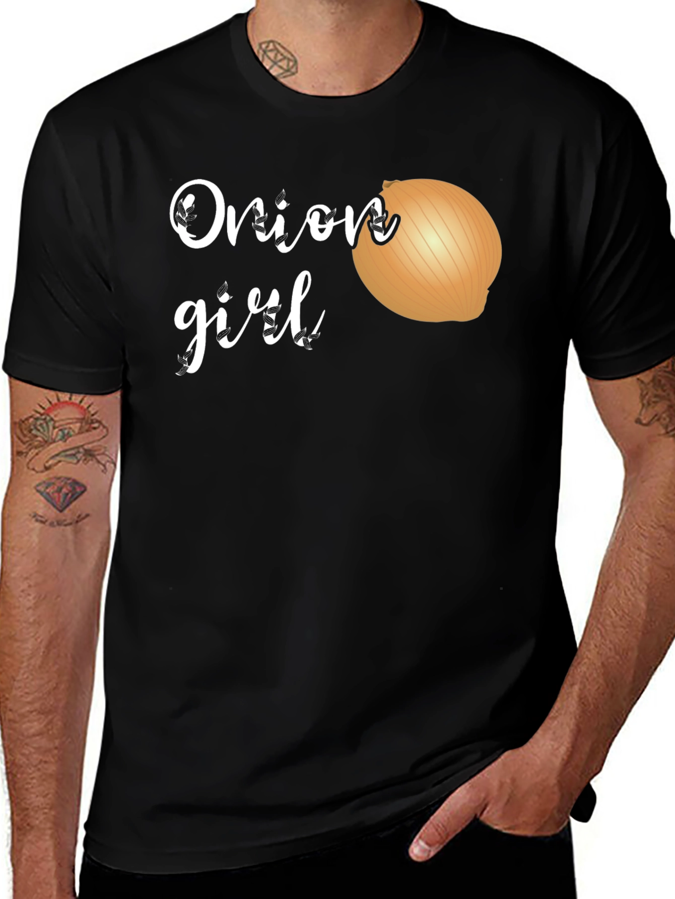 Black Onion Girl Novelty Graphic Tee main image