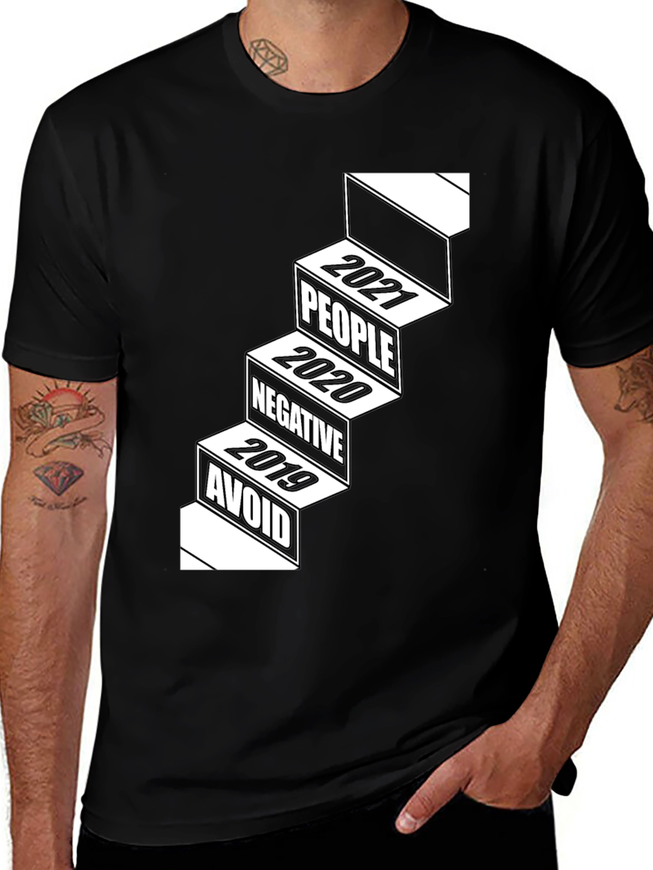 Variant 21 of Stairway to Positivity Graphic T-Shirt