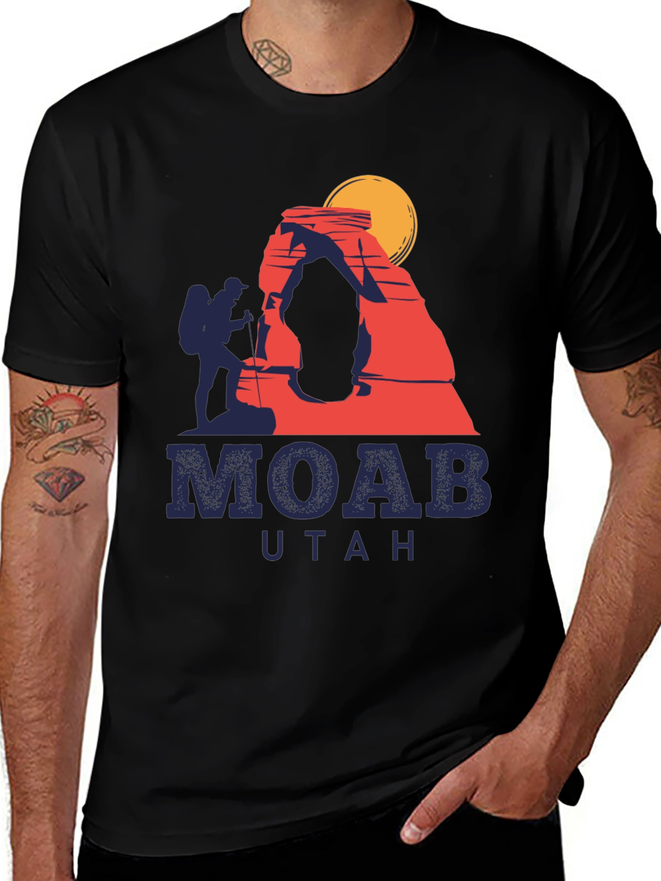 Variant 10 of Moab Utah Hiking T-Shirt - Outdoor Adventure