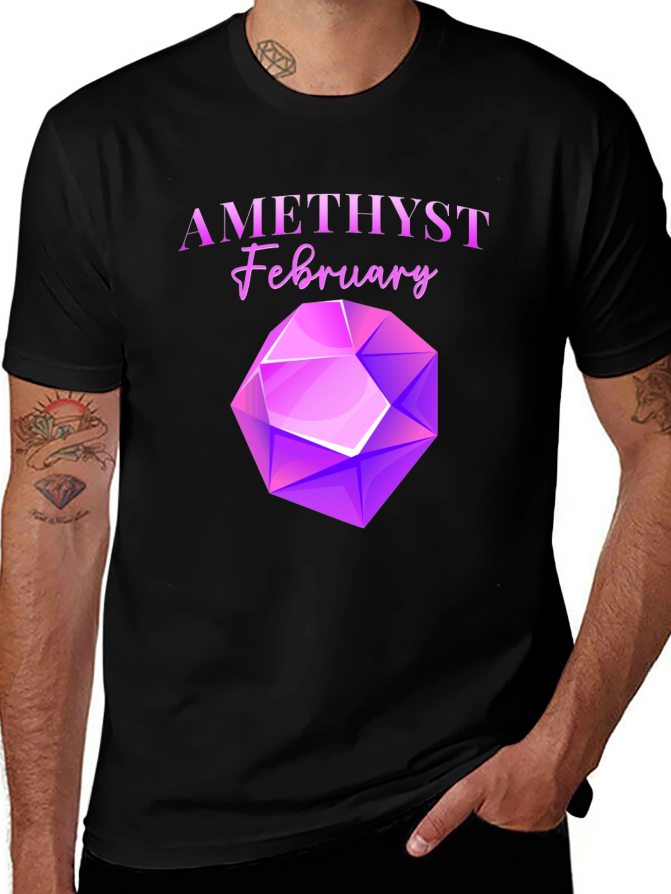 Amethyst February Birthstone T-Shirt