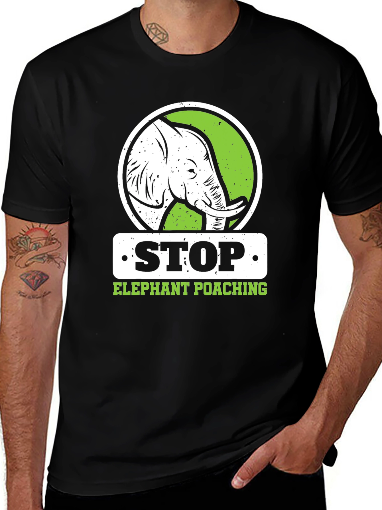 Variant 8 of Stop Elephant Poaching Graphic T-Shirt