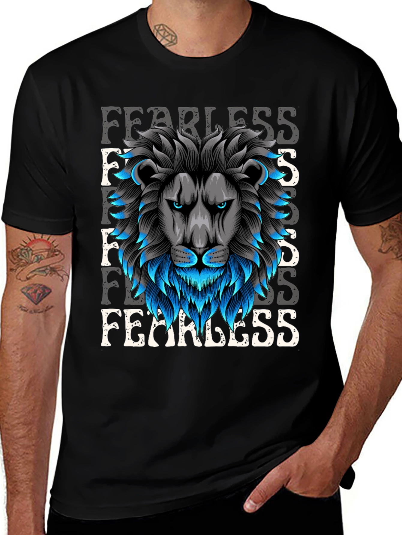 Variant 12 of Fearless Lion Graphic T-Shirt