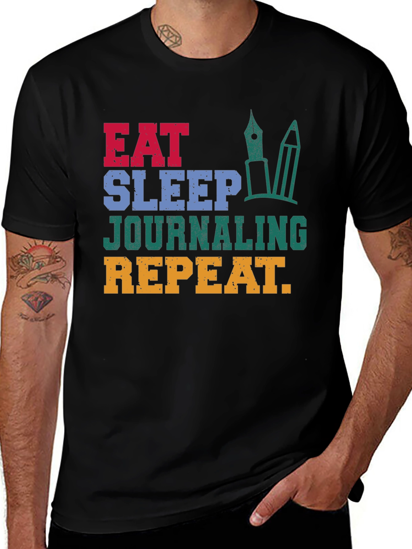 Variant 26 of Eat Sleep Journaling Repeat T-Shirt