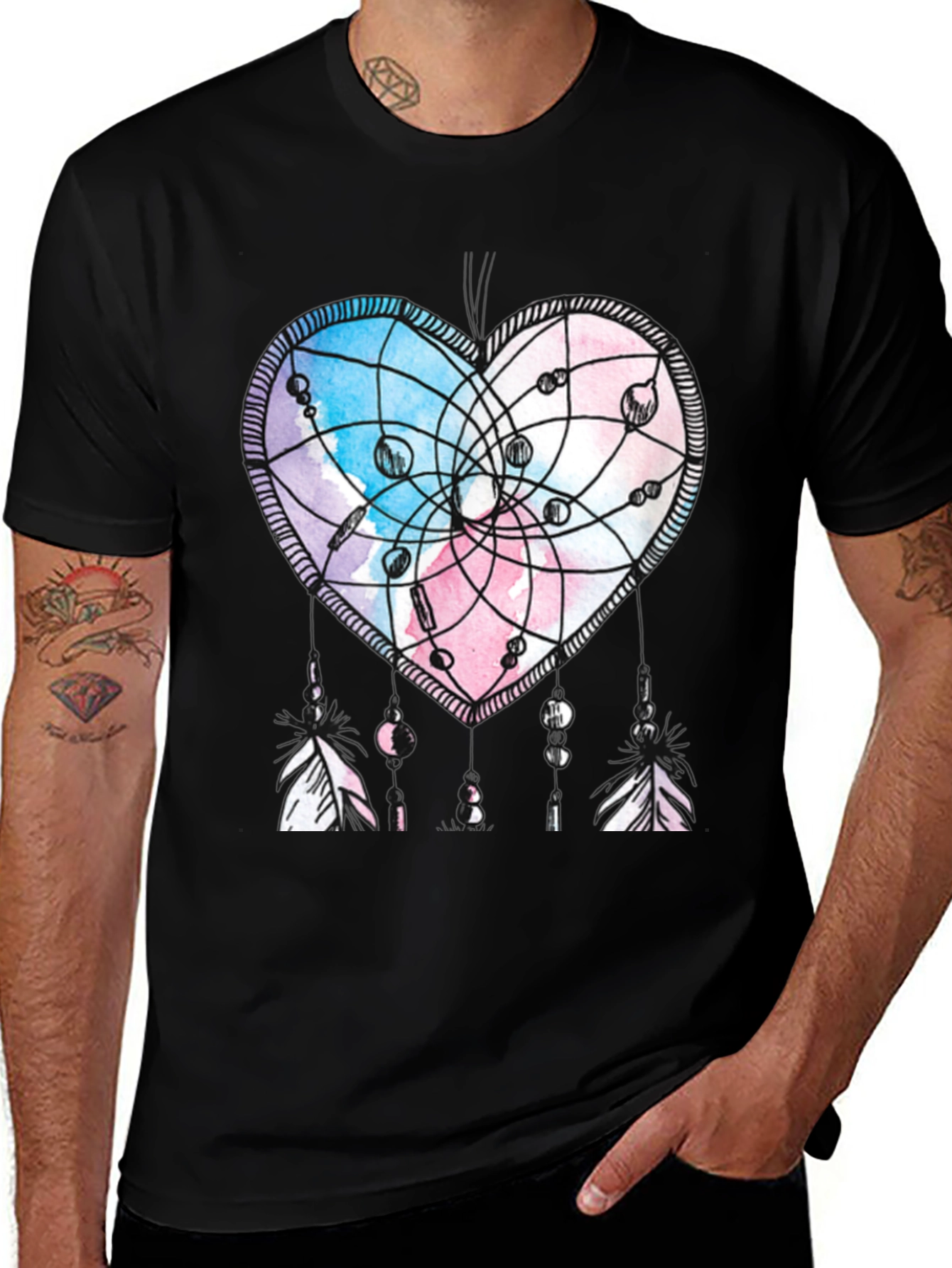 Variant 9 of Heart Dreamcatcher Graphic T-Shirt