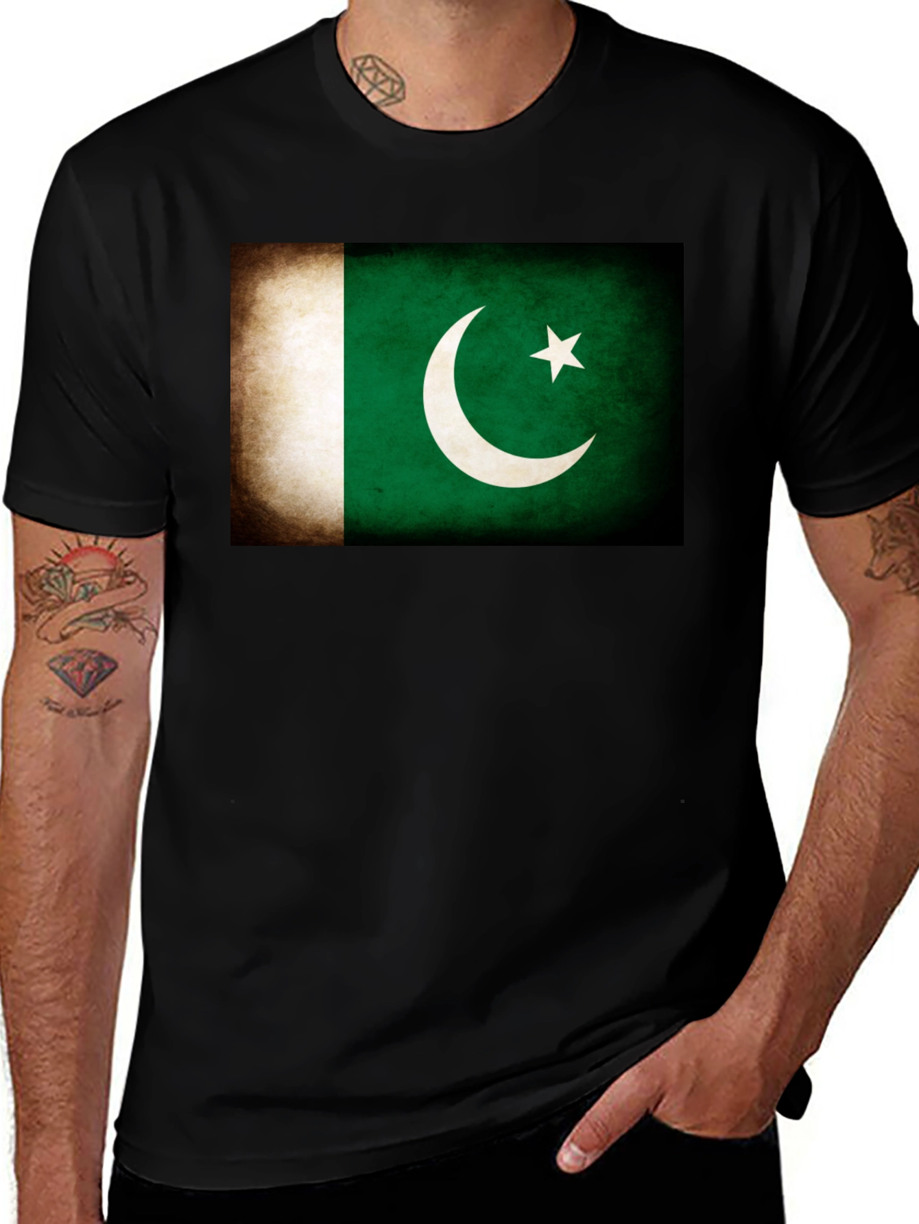 Variant 26 of Pakistan Flag T-Shirt: Patriotic Style