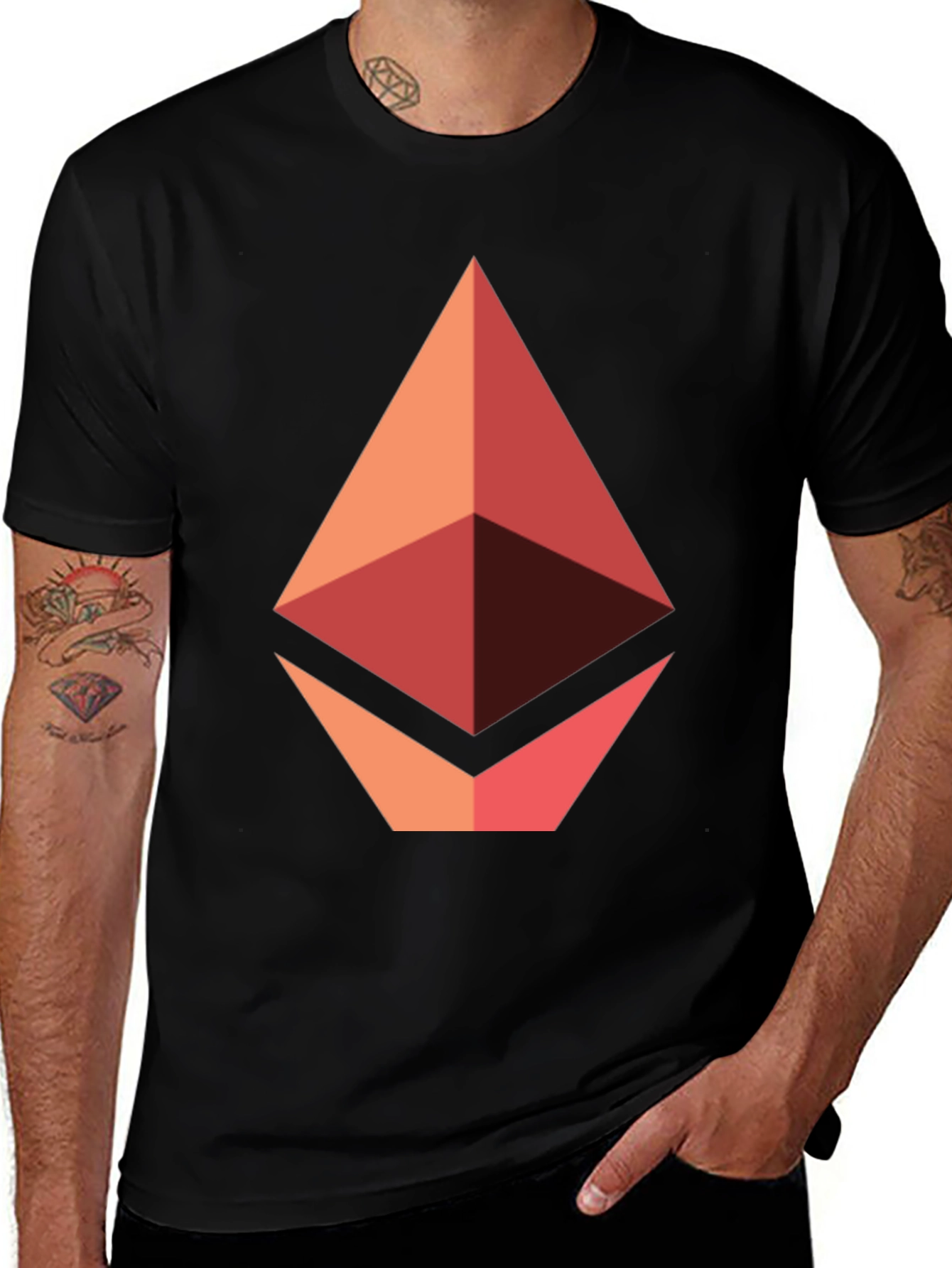 Ethereum Logo Graphic Tee - Modern Crypto T-Shirt