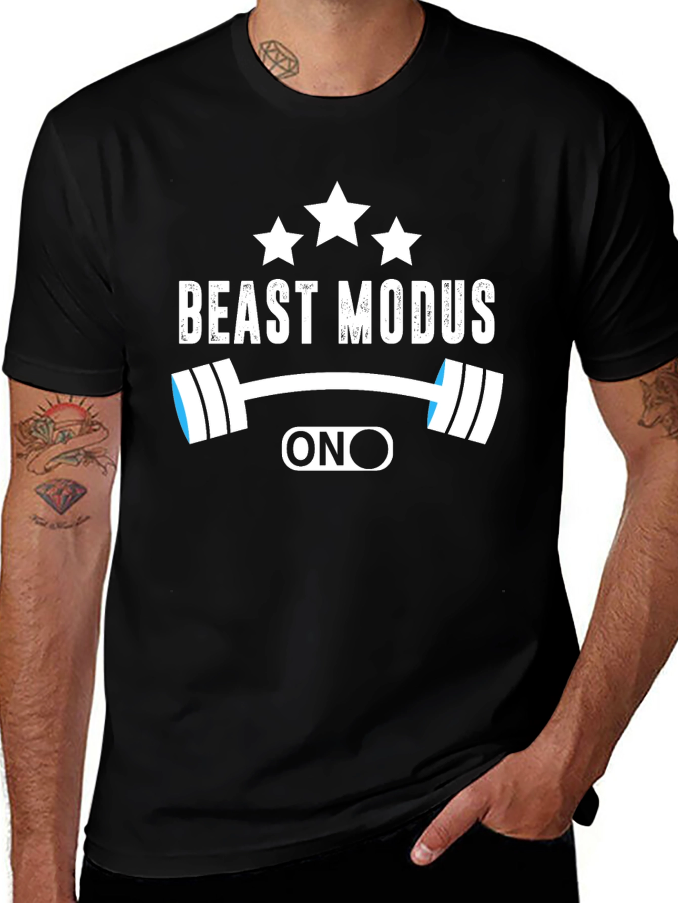 Variant 20 of Beast Modus ON Black Graphic Tee