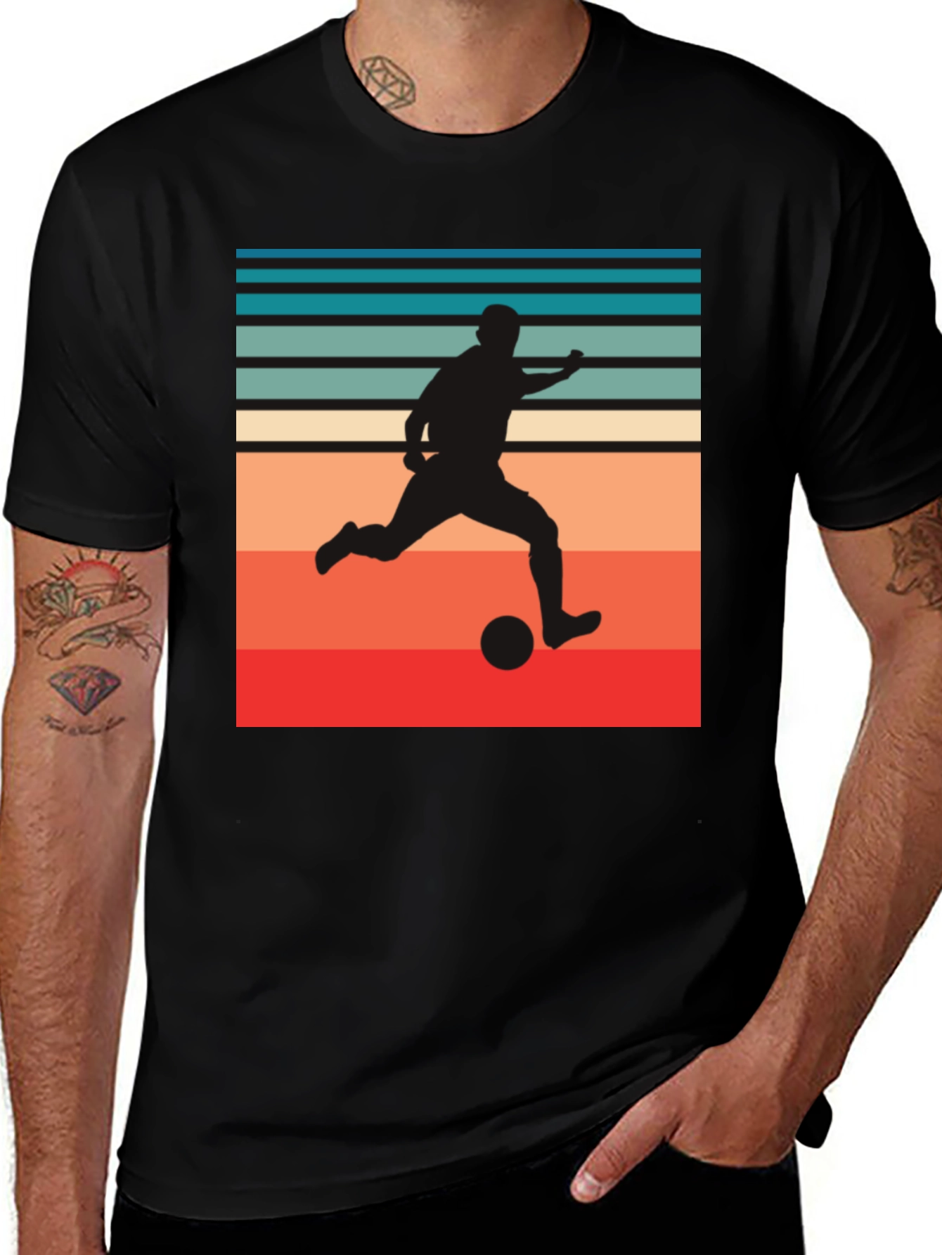 Variant 15 of Retro Soccer Player Graphic T-Shirt