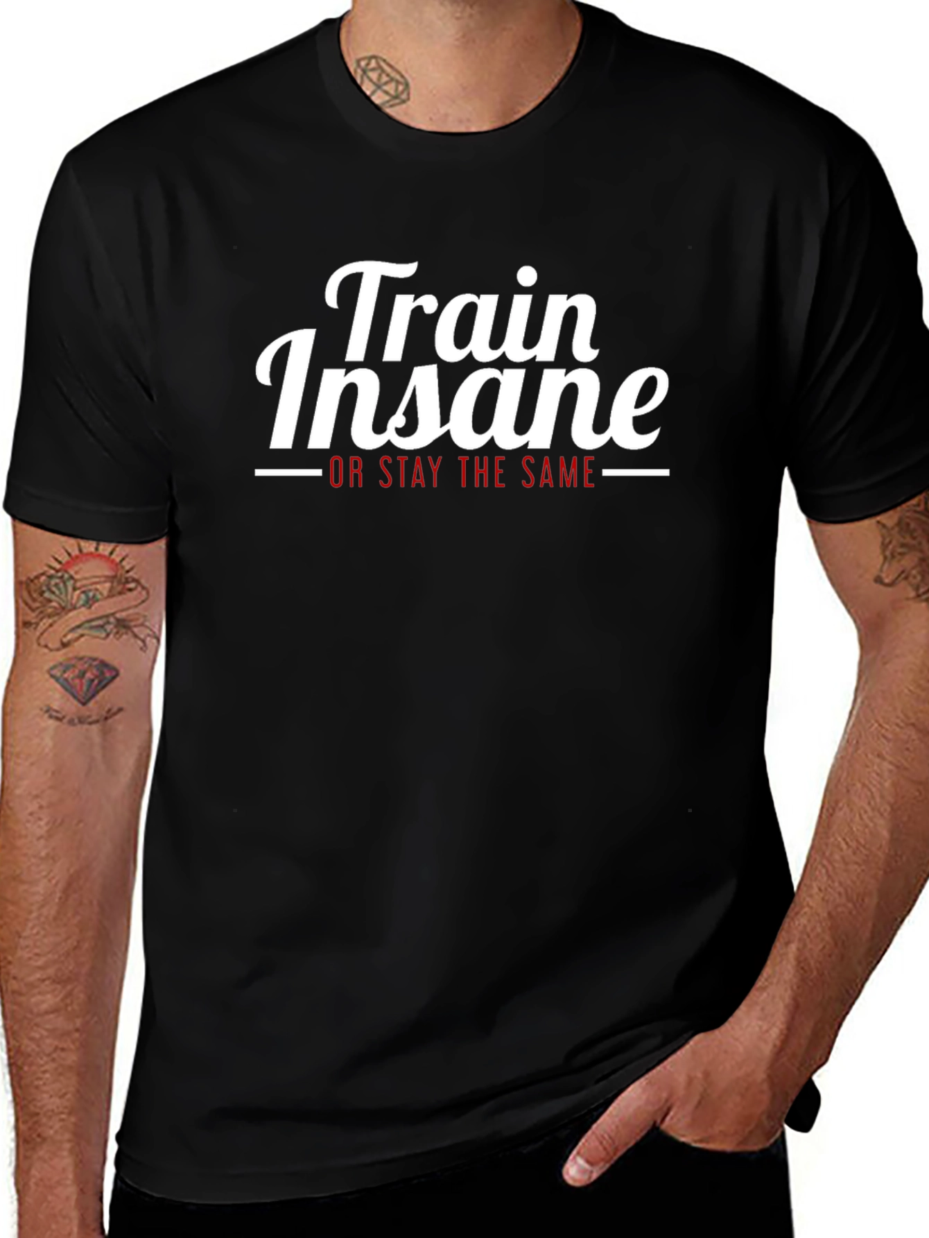 Variant 29 of Train Insane T-Shirt - Motivational Workout Tee