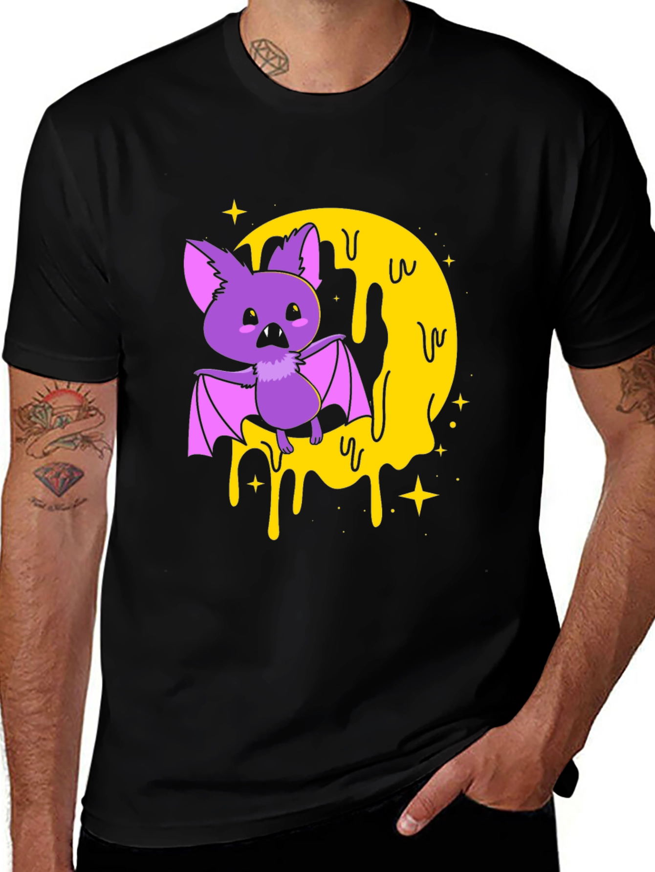 Variant 24 of Spooky Bat Graphic Print T-Shirt