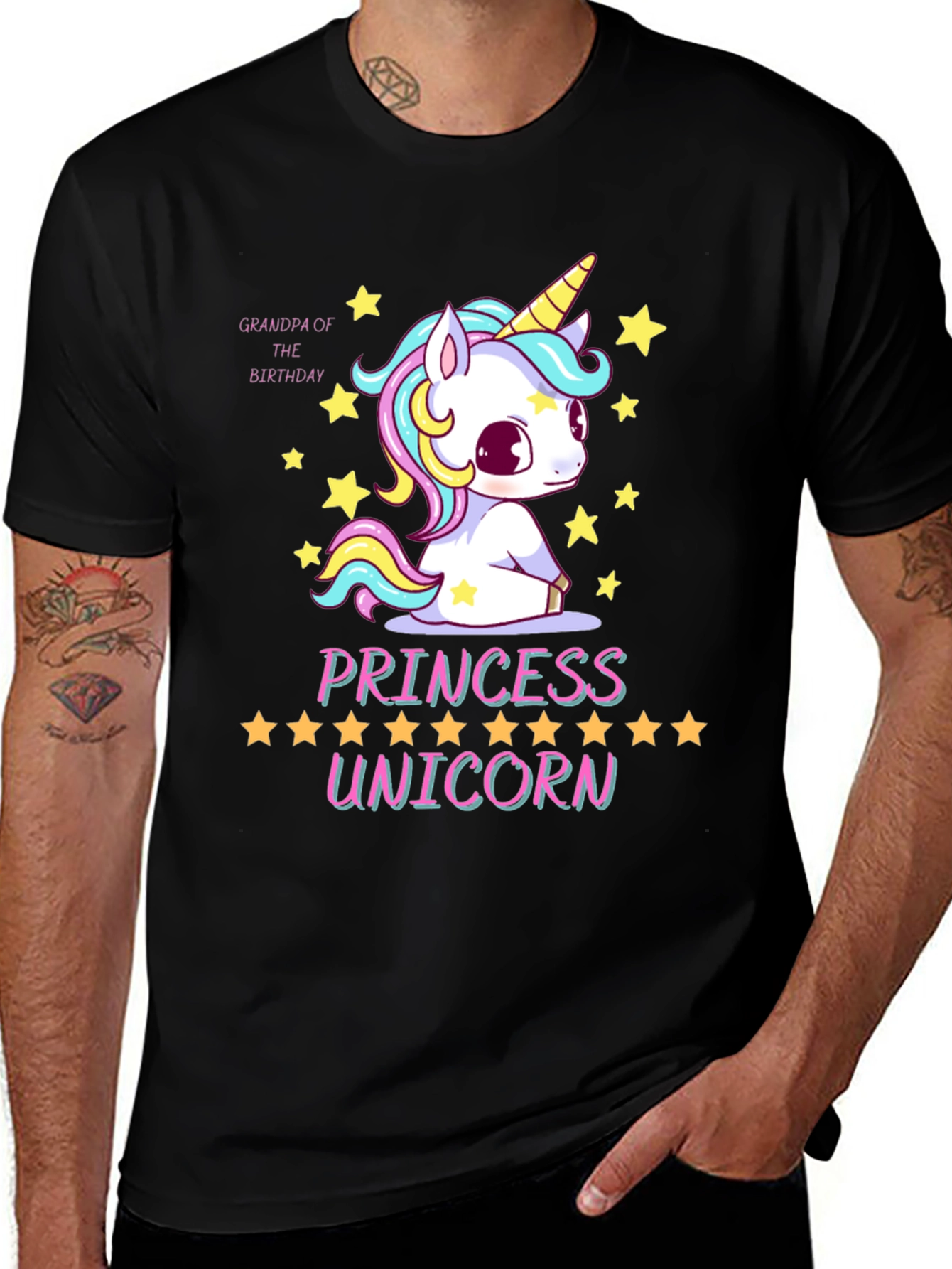 Variant 10 of Grandpa of the Birthday Princess Unicorn T-Shirt
