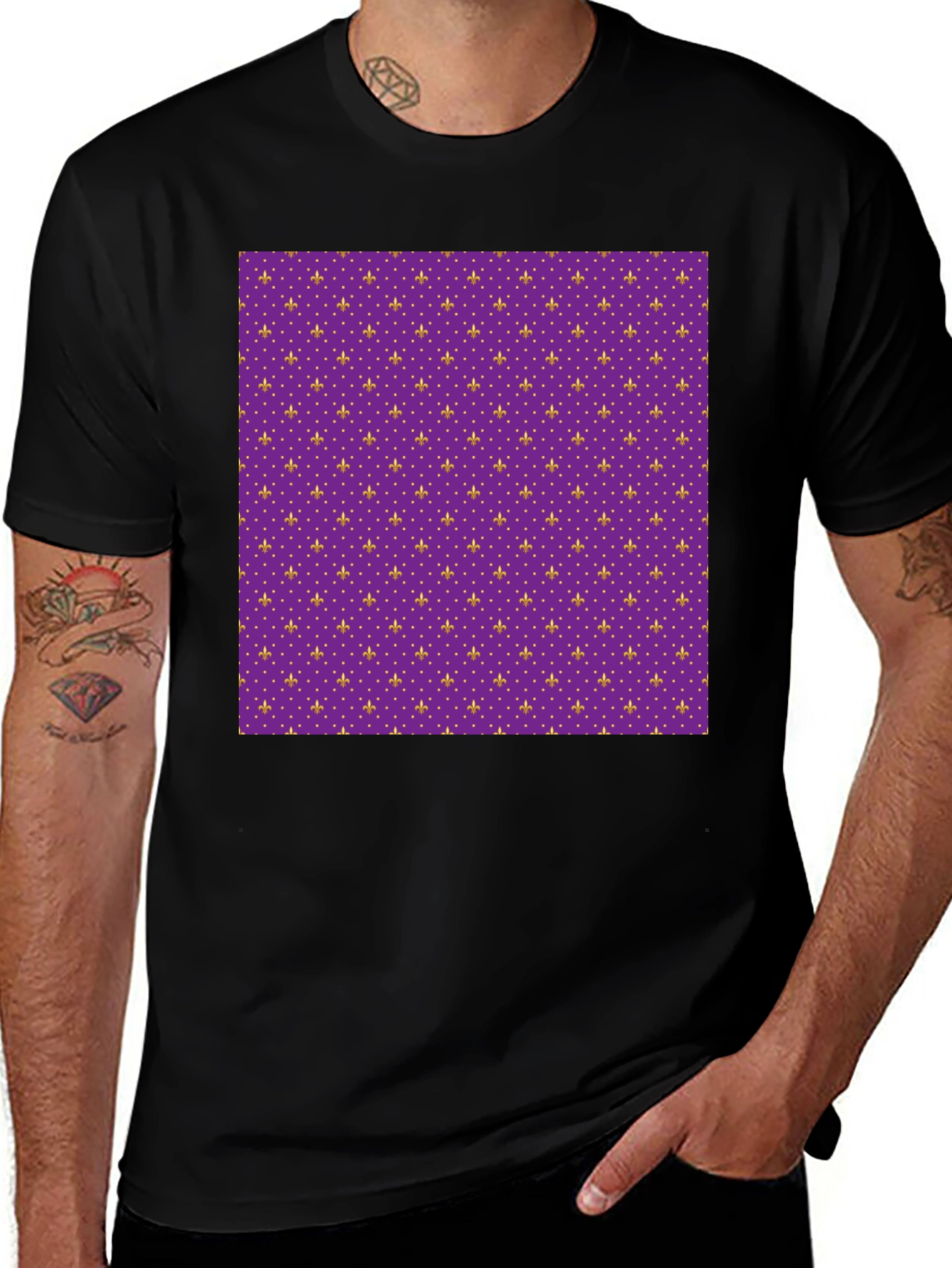 Variant 19 of Fleur-de-Lis Patterned Tee