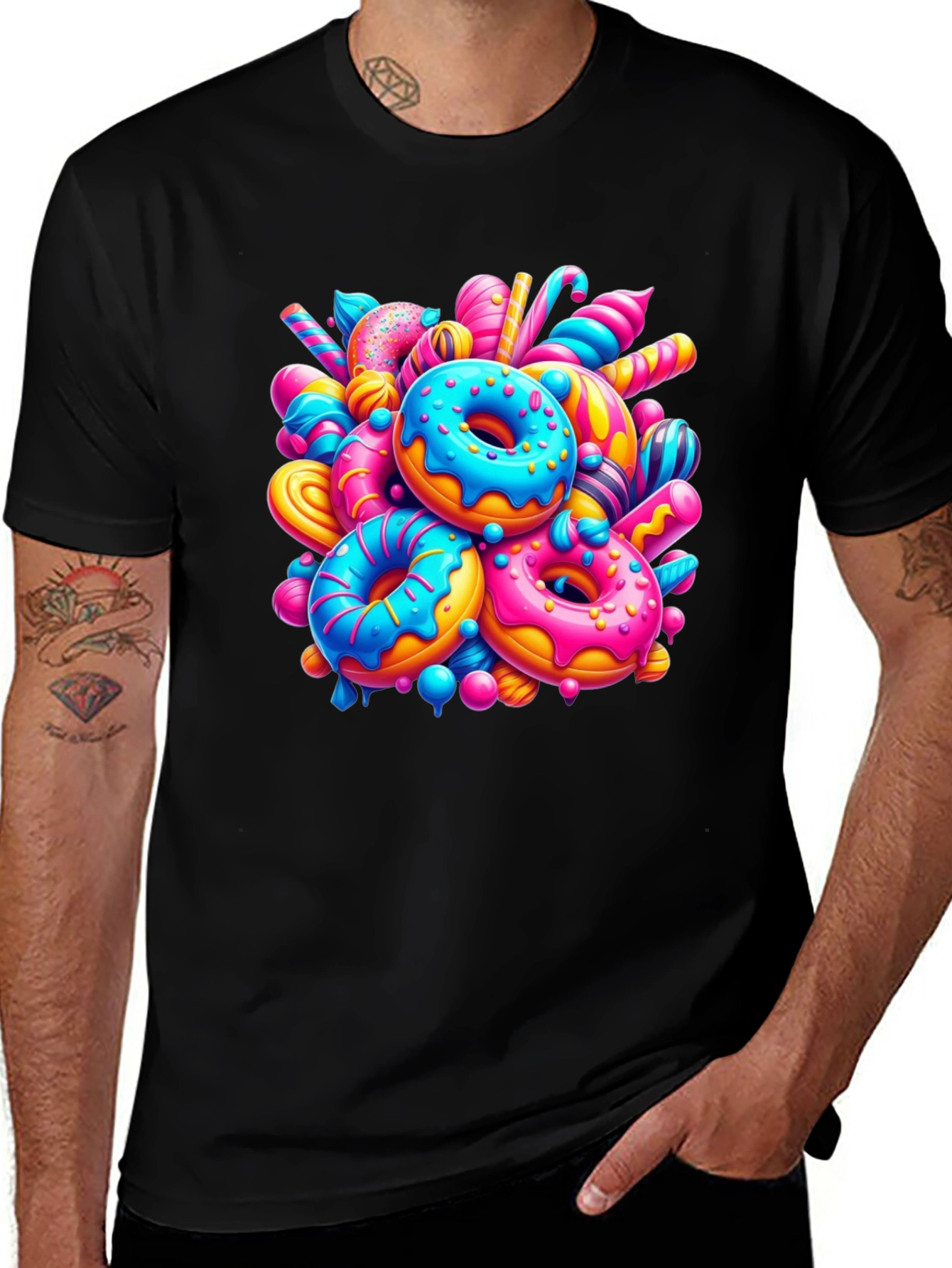 Variant 4 of Donut Candy T-Shirt - Sweet Tooth Style
