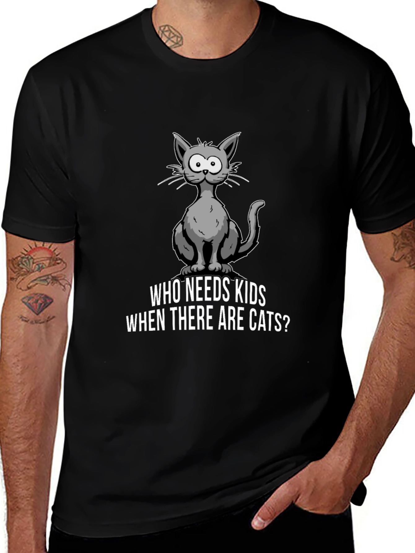 Variant 22 of Funny Cat Lover T-Shirt - Who Needs Kids?
