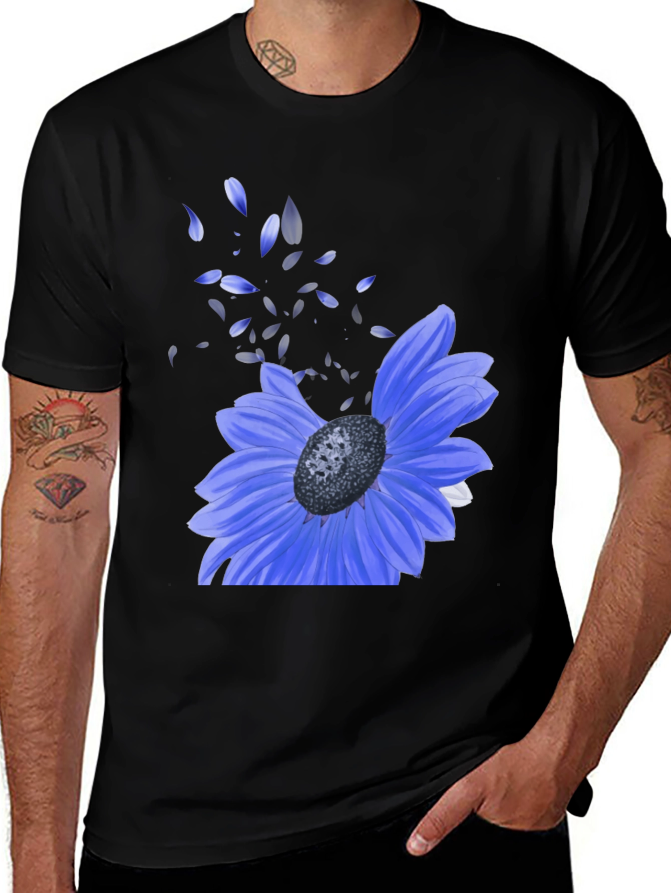 Variant 8 of Blue Flower Graphic T-Shirt