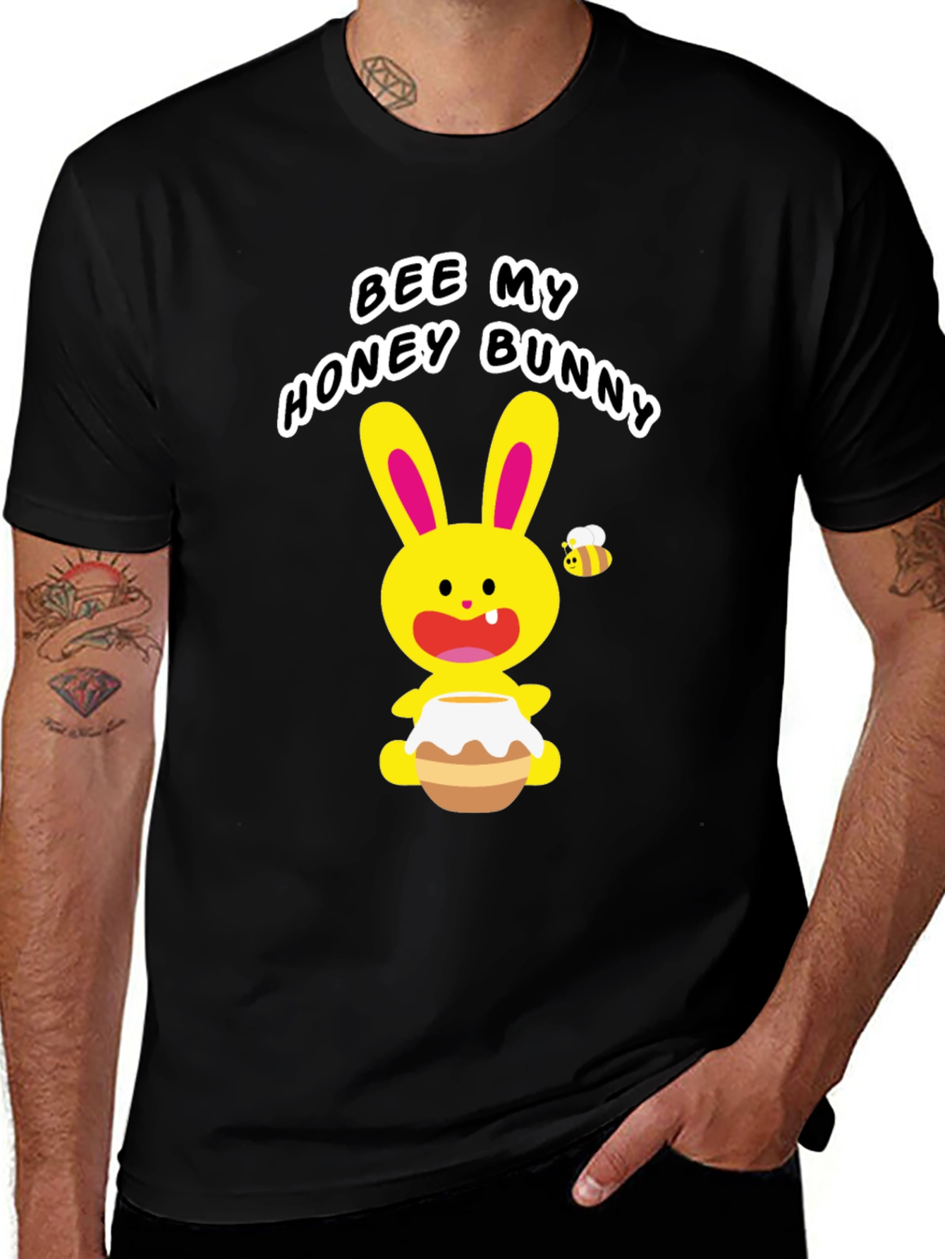 Variant 9 of Bee My Honey Bunny Graphic Tee