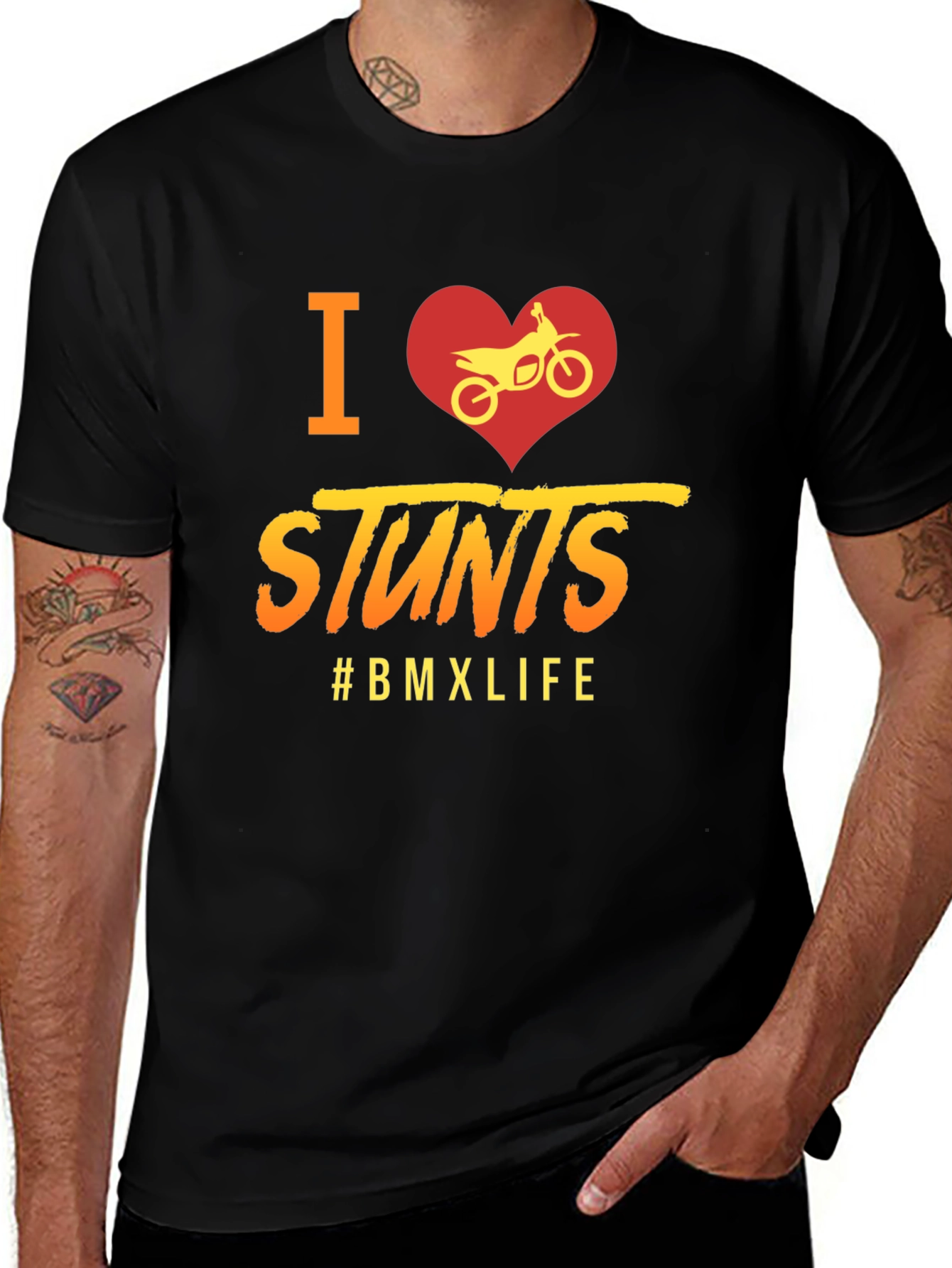 I Heart Stunts BMX Life Graphic Tee