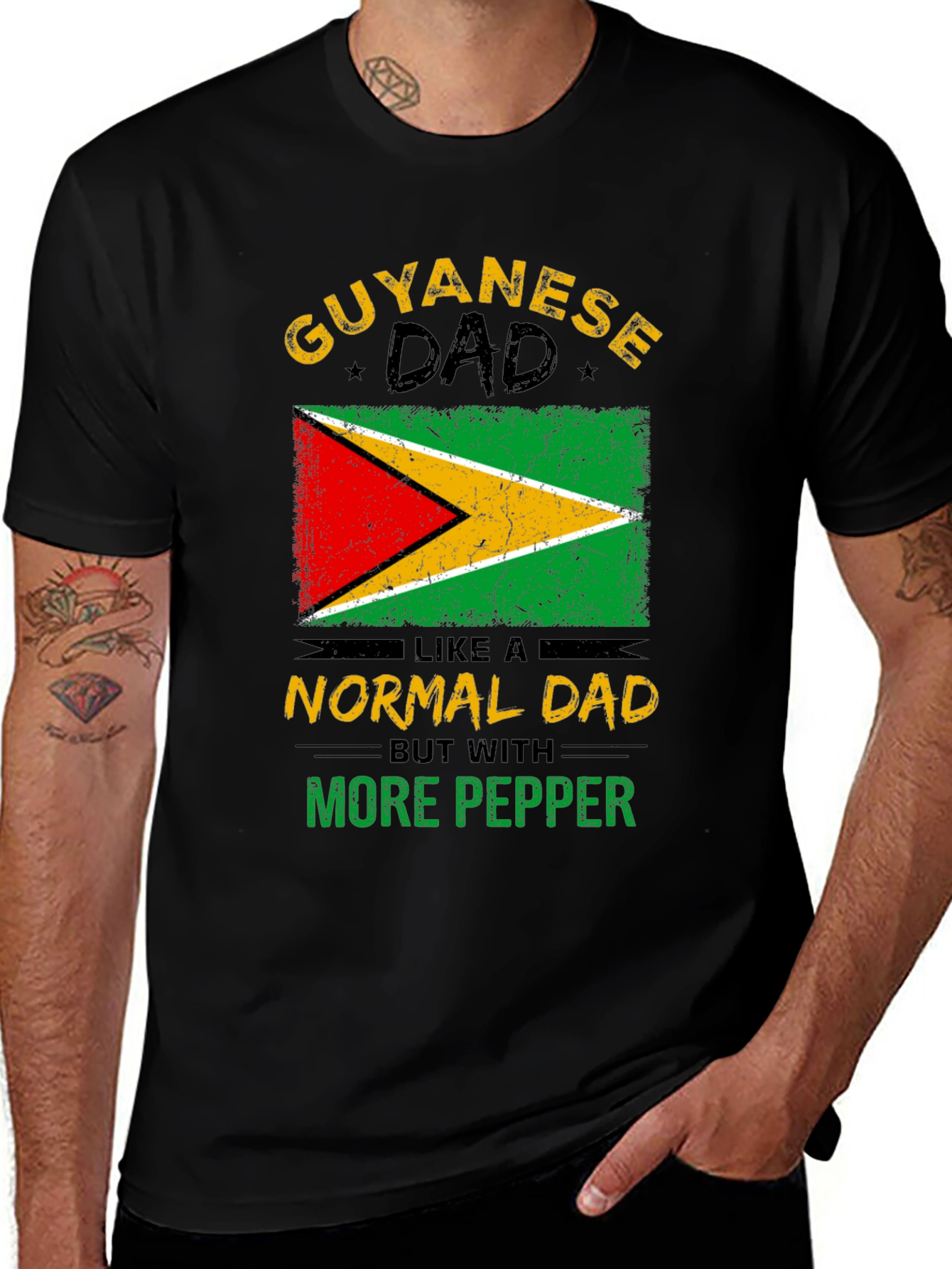 Guyanese Dad T-Shirt - More Pepper