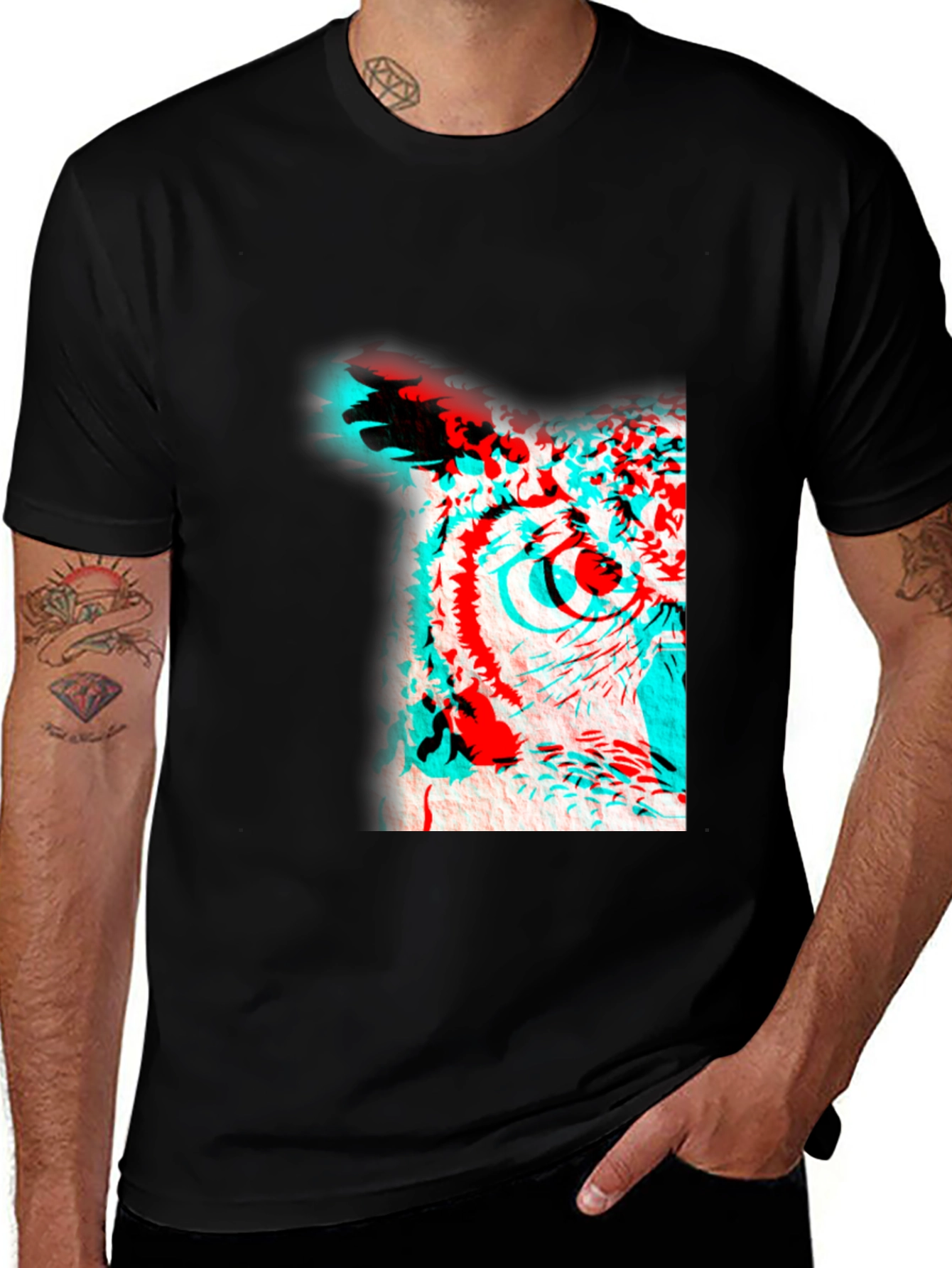 Variant 26 of 3D Owl Graphic Print Tee
