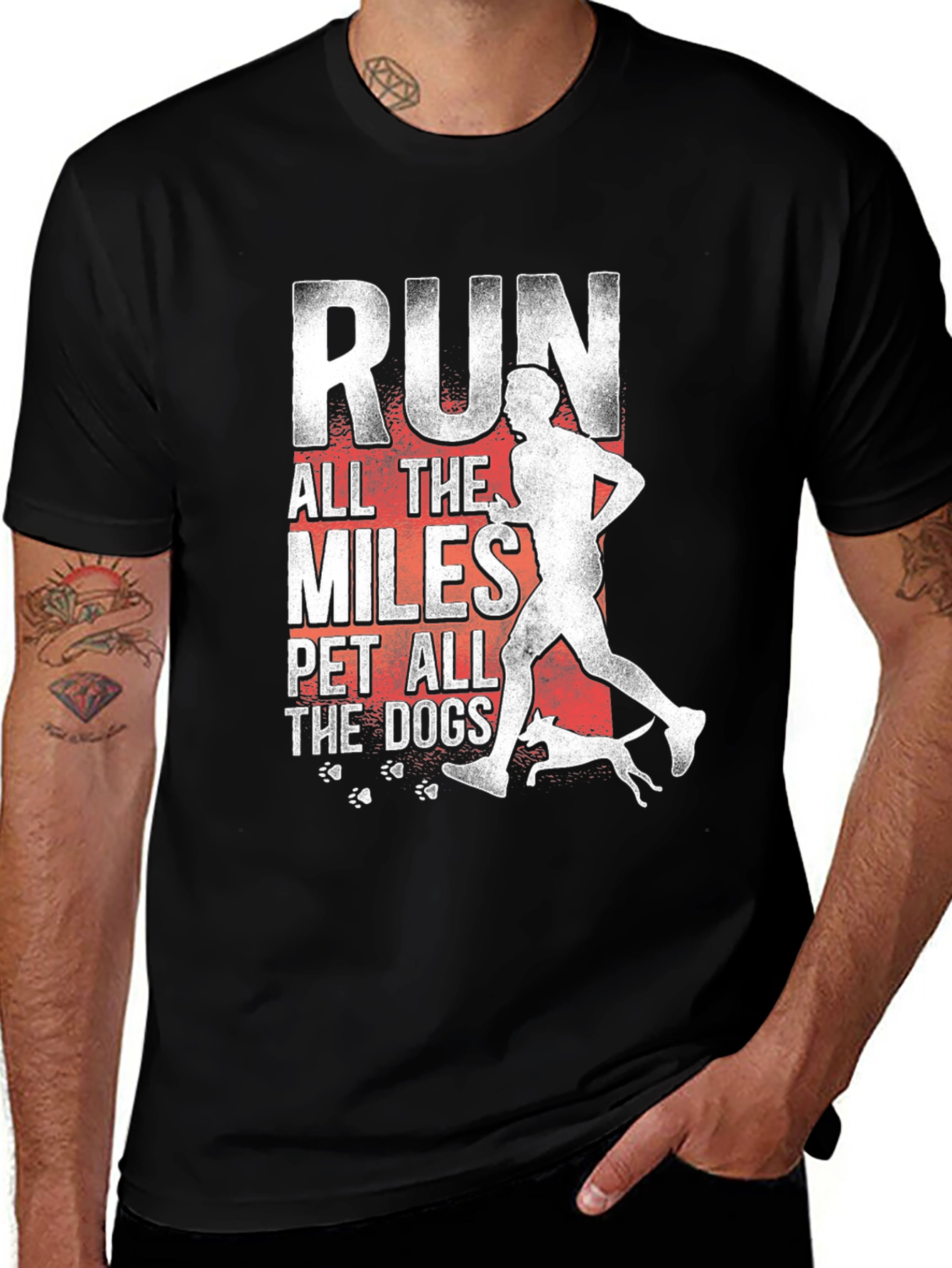 Run All The Miles, Pet All The Dogs T-Shirt