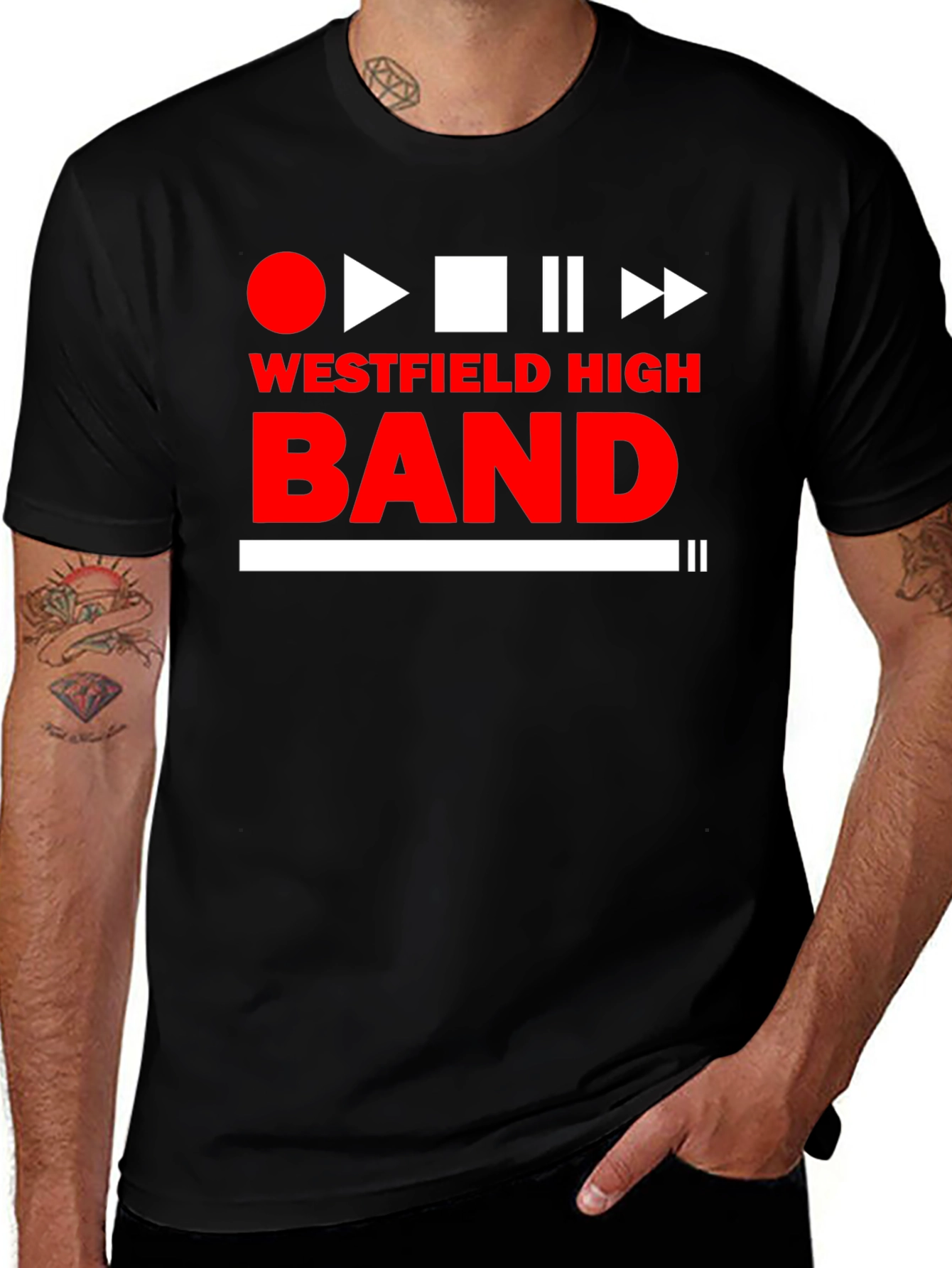 Variant 26 of Westfield High Band Black T-Shirt
